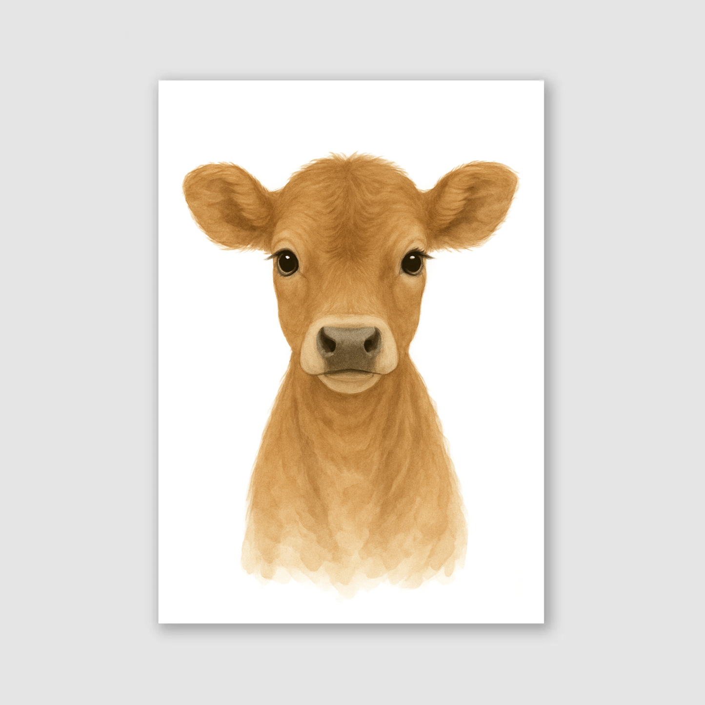 Baby Calf Print - Nursery Farmyard Animals Collection