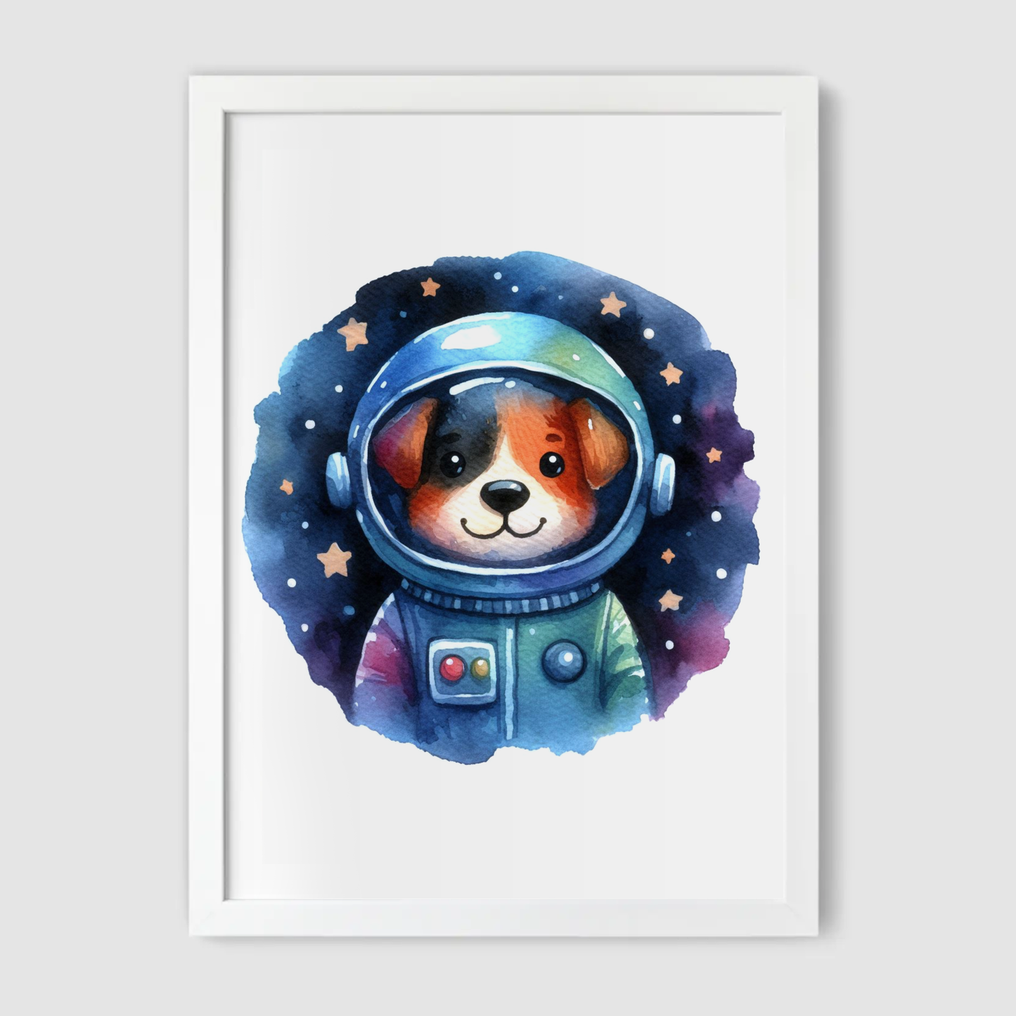 Dog Spaceman Print - Nursery Space Collection