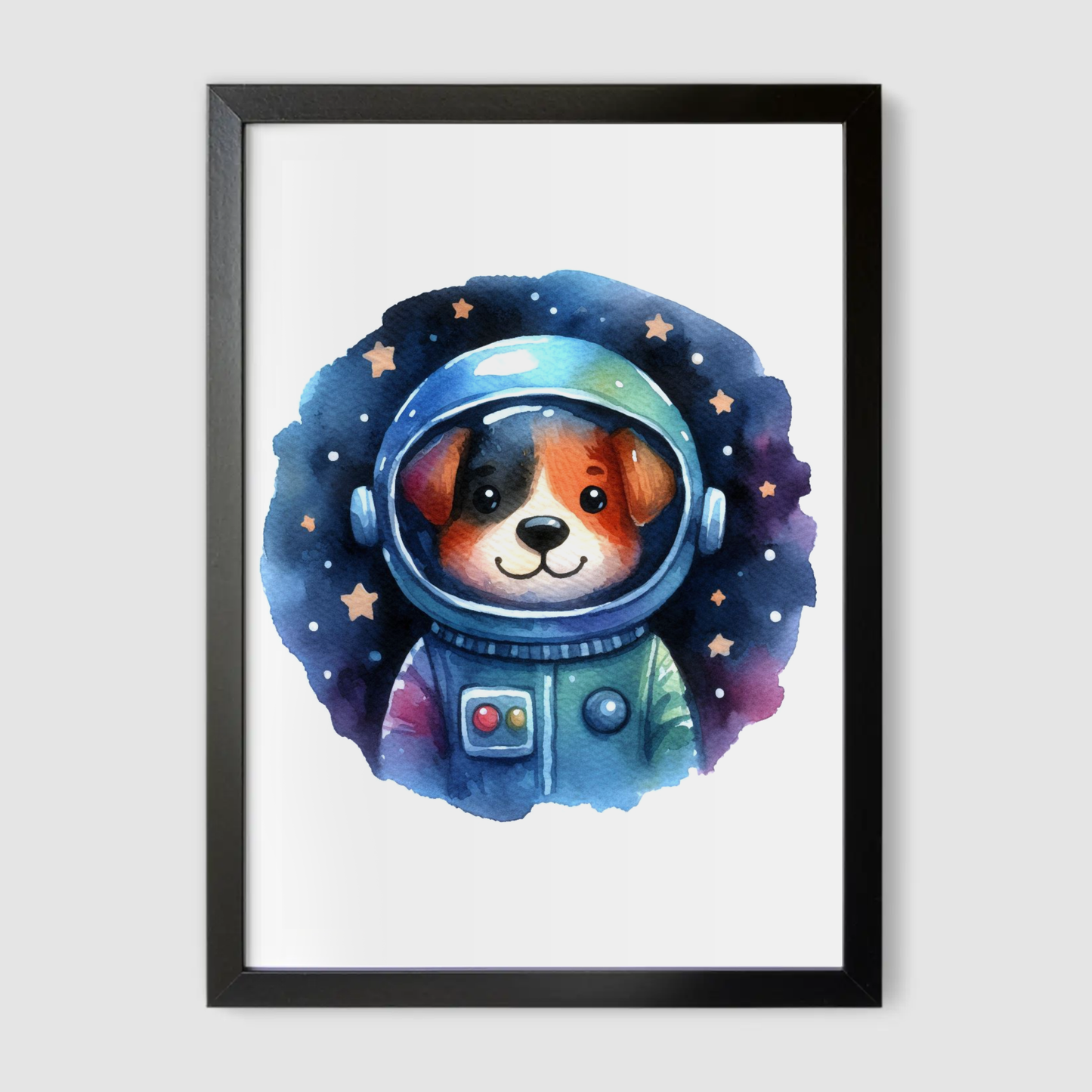 Dog Spaceman Print - Nursery Space Collection