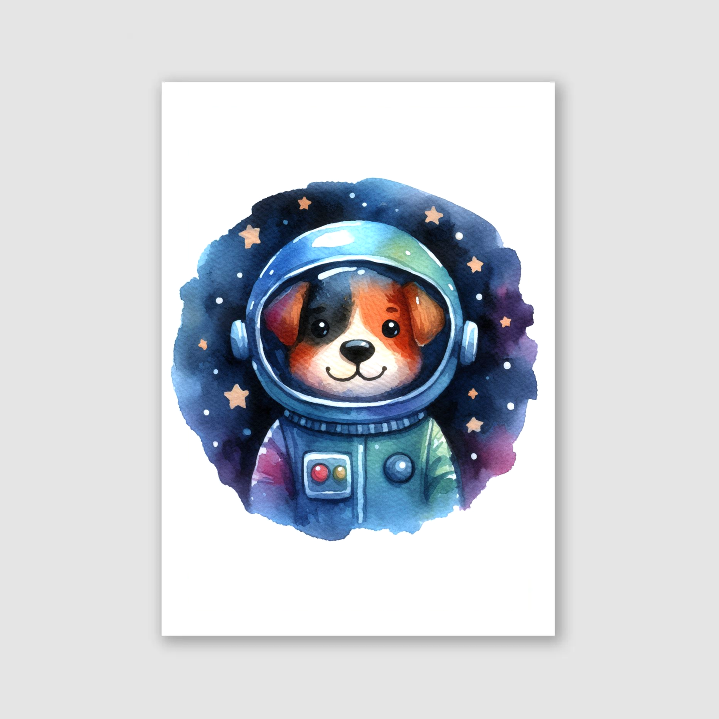 Dog Spaceman Print - Nursery Space Collection