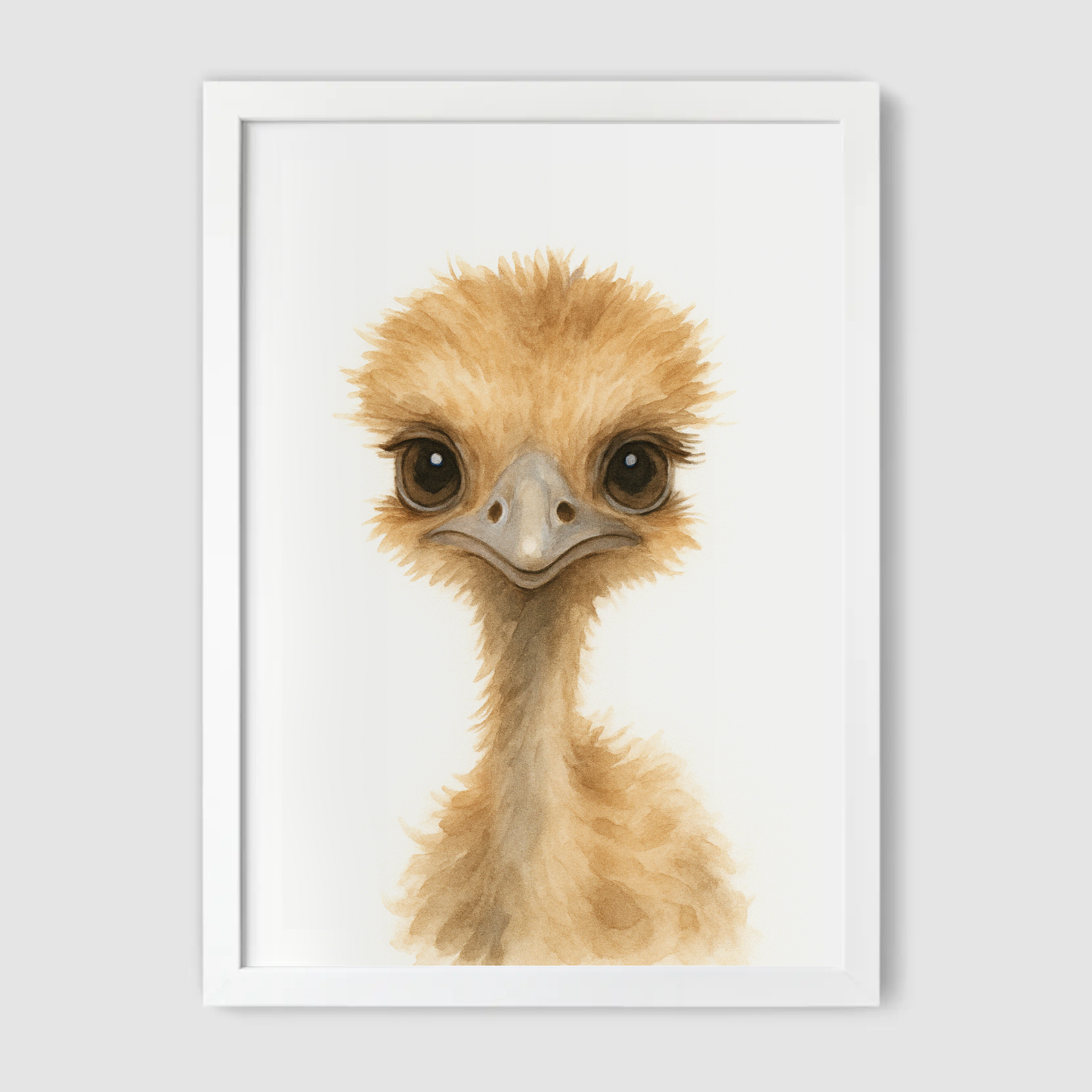 Baby Ostrich Nursery Print - Safari Animal Collection