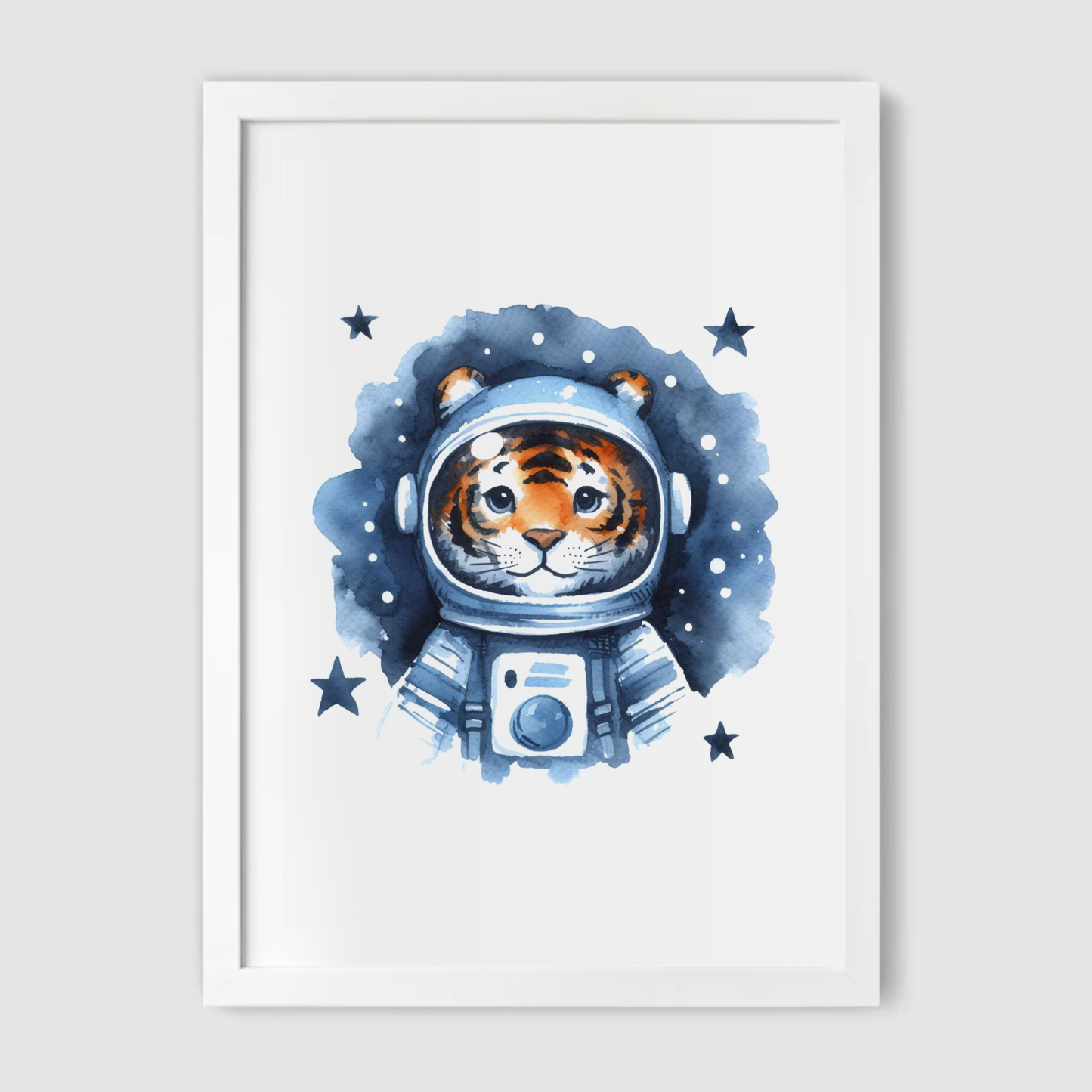 Tiger Spaceman Print - Nursery Space Collection