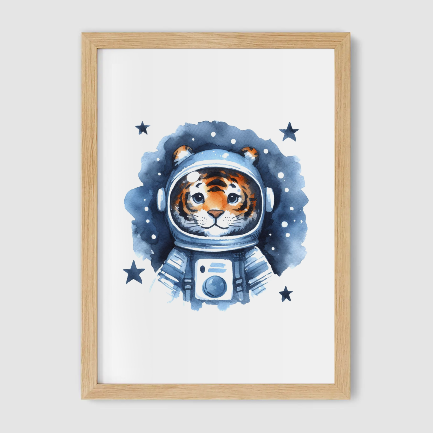 Tiger Spaceman Print - Nursery Space Collection
