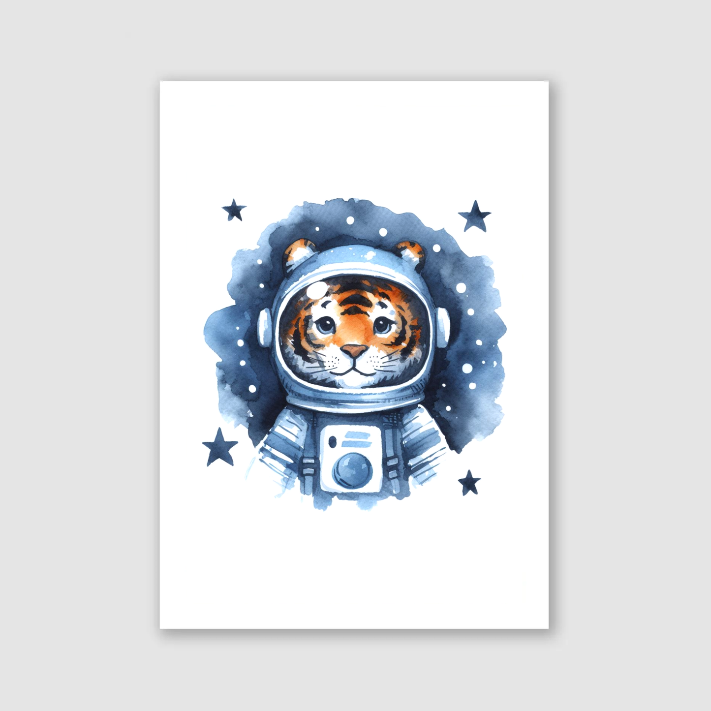 Tiger Spaceman Print - Nursery Space Collection