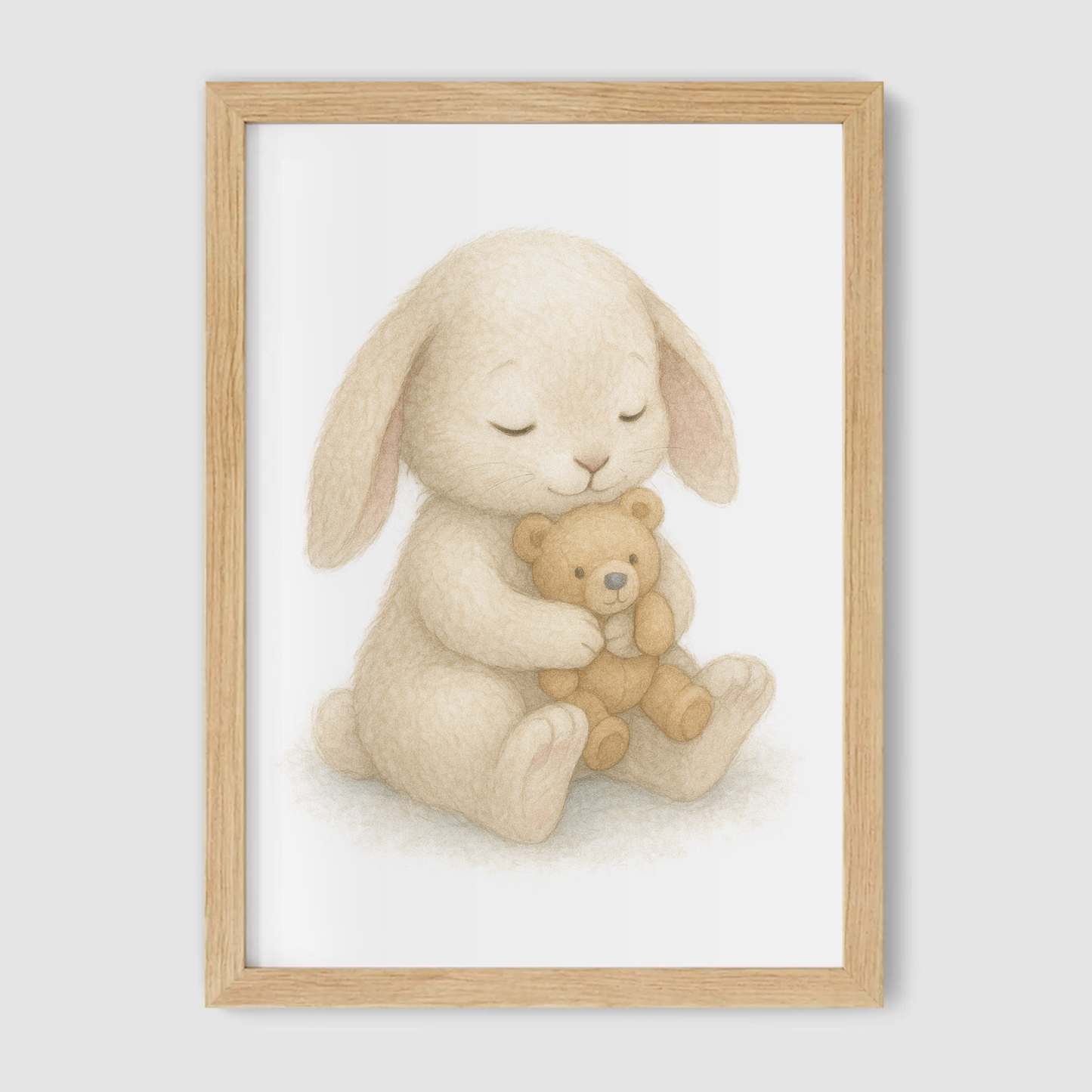 Sleeping Rabbit Print - Cute Pets Collection
