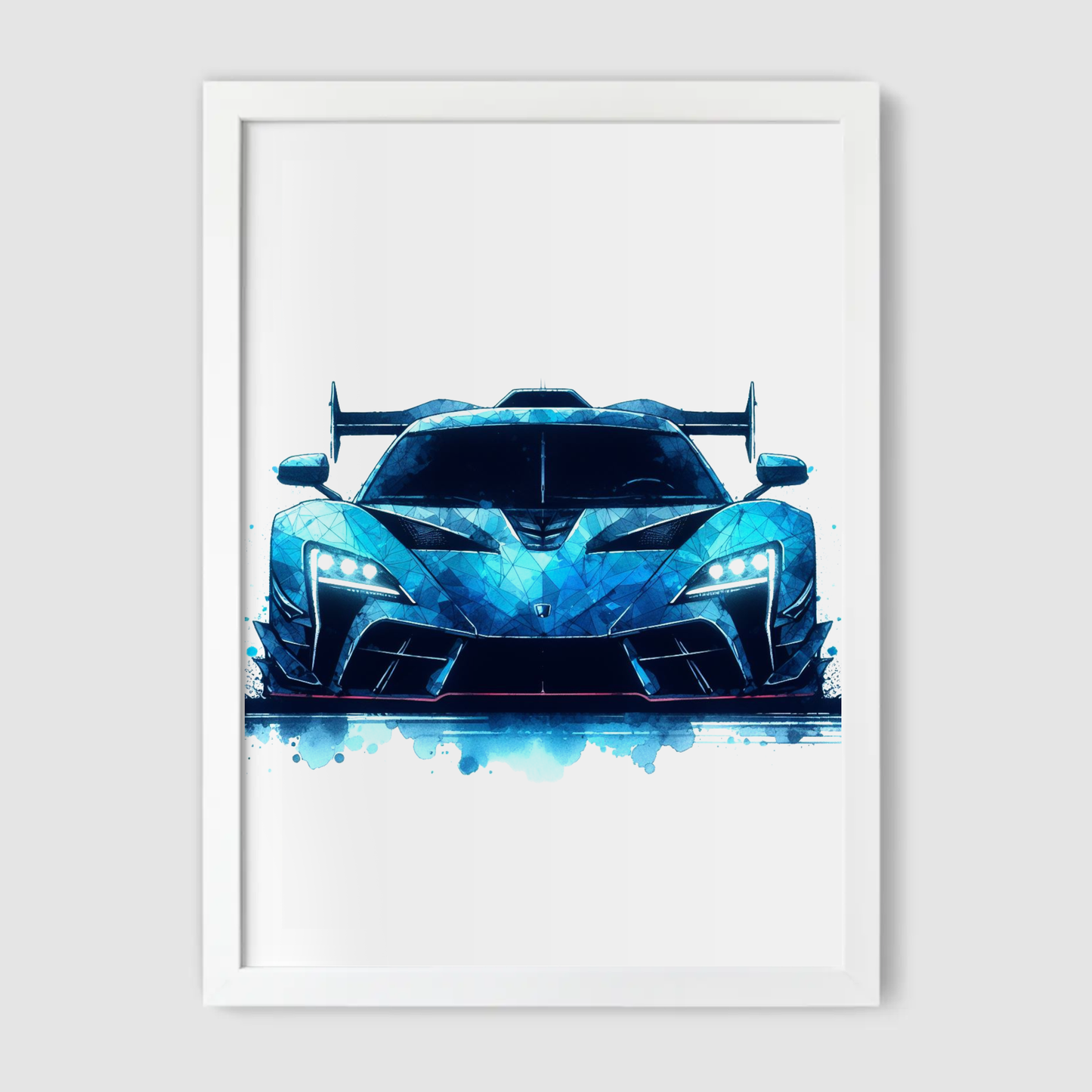 Blue Supercar Print - Vehicles Collection