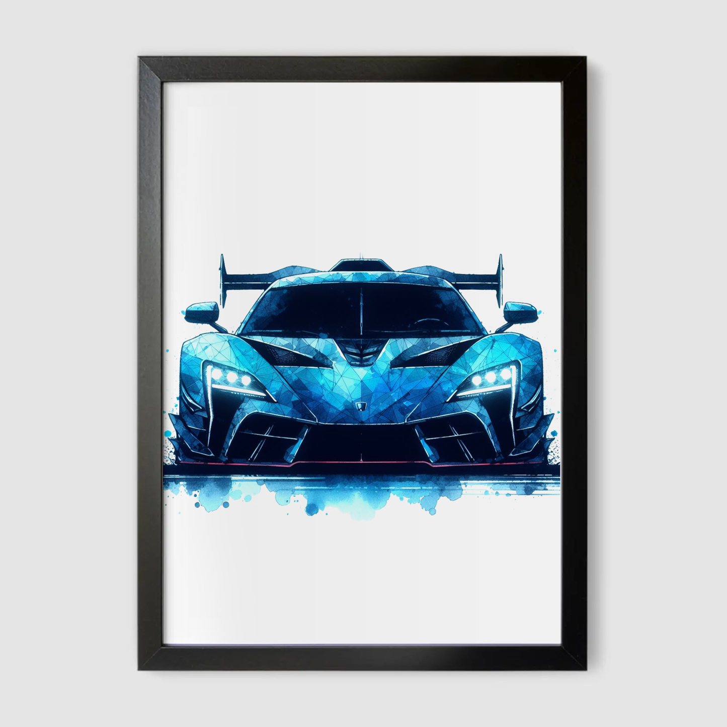 Blue Supercar Print - Vehicles Collection