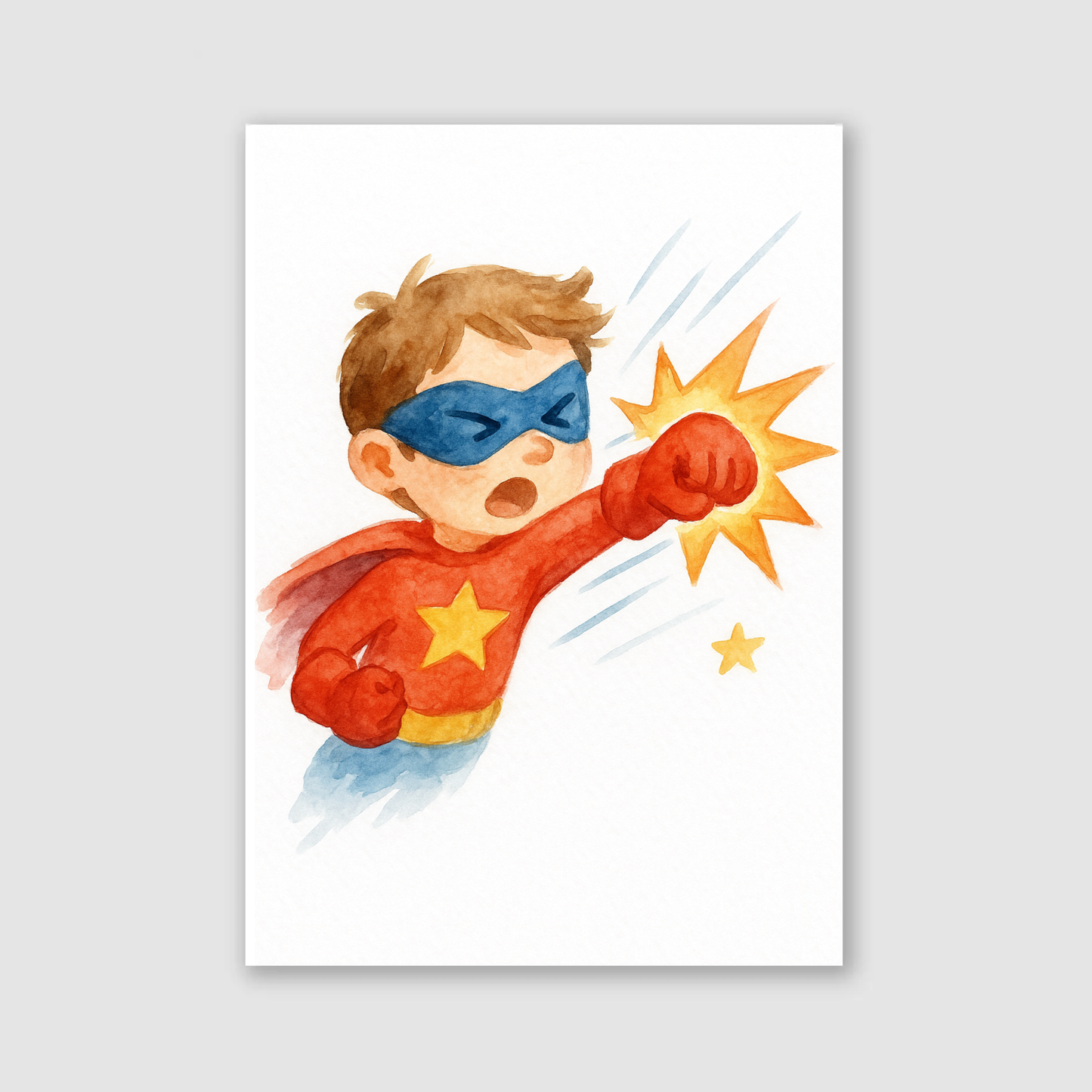 Boy Superhero Strength Print - Superhero Collection