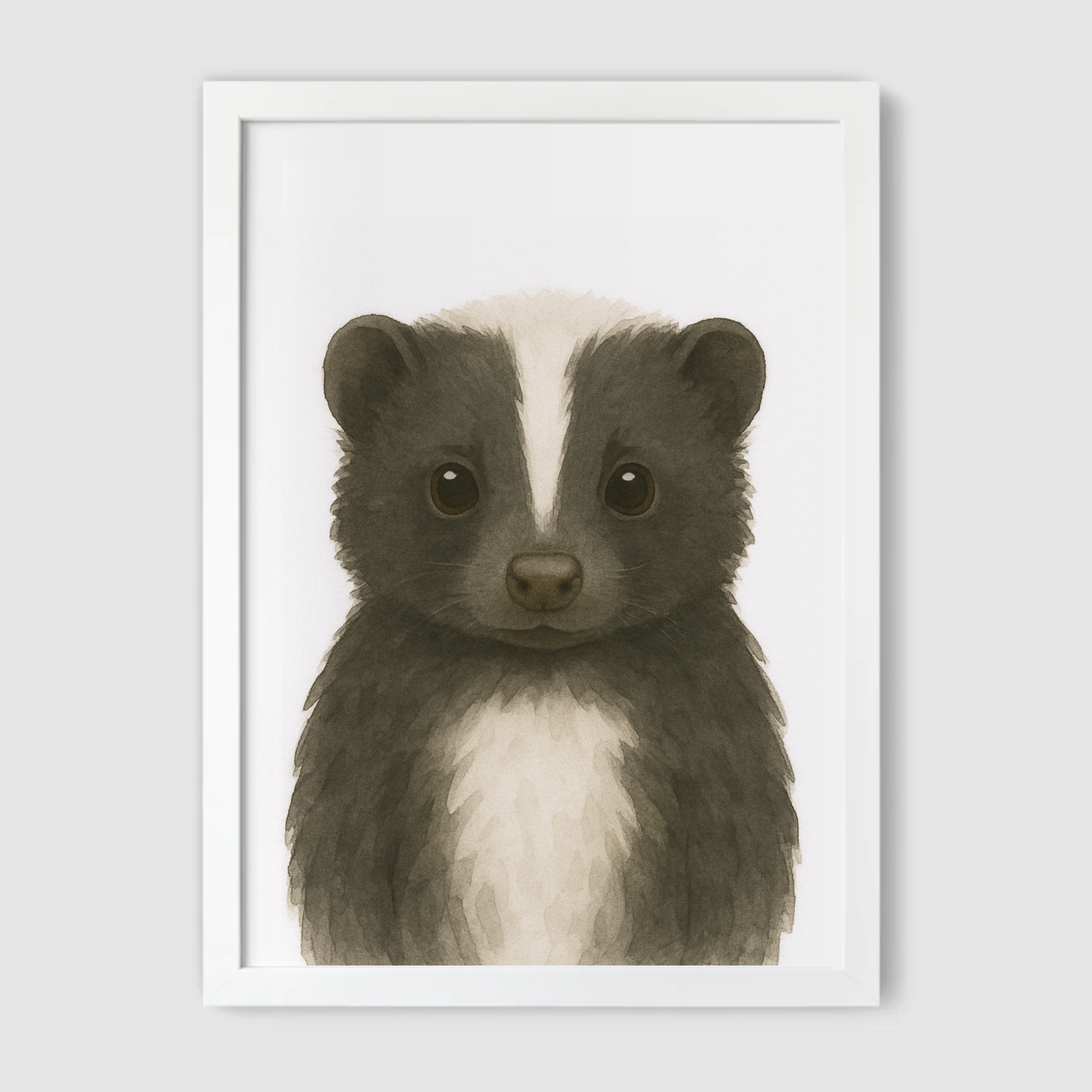 Baby Skunk Nursery Print - Woodland Animal Collection