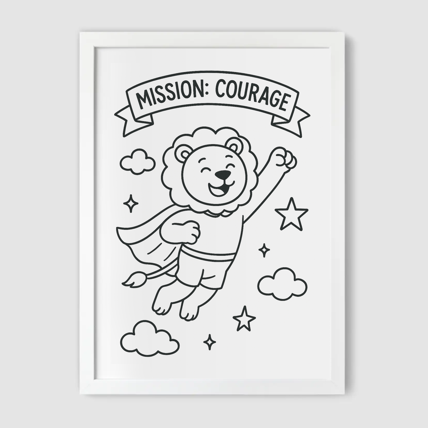 Superhero Lion Print - Superhero Collection