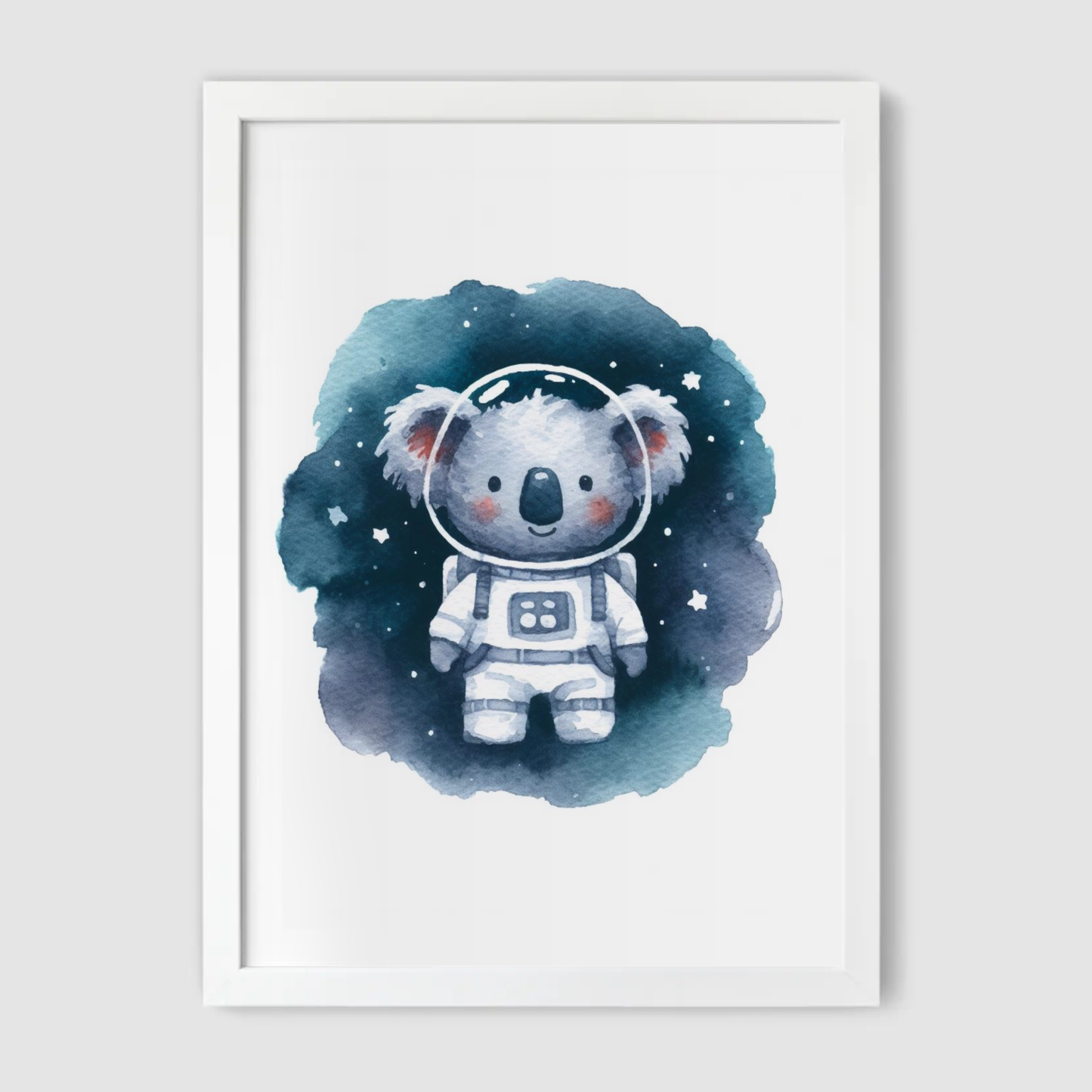 Koala Spaceman Print - Nursery Space Collection