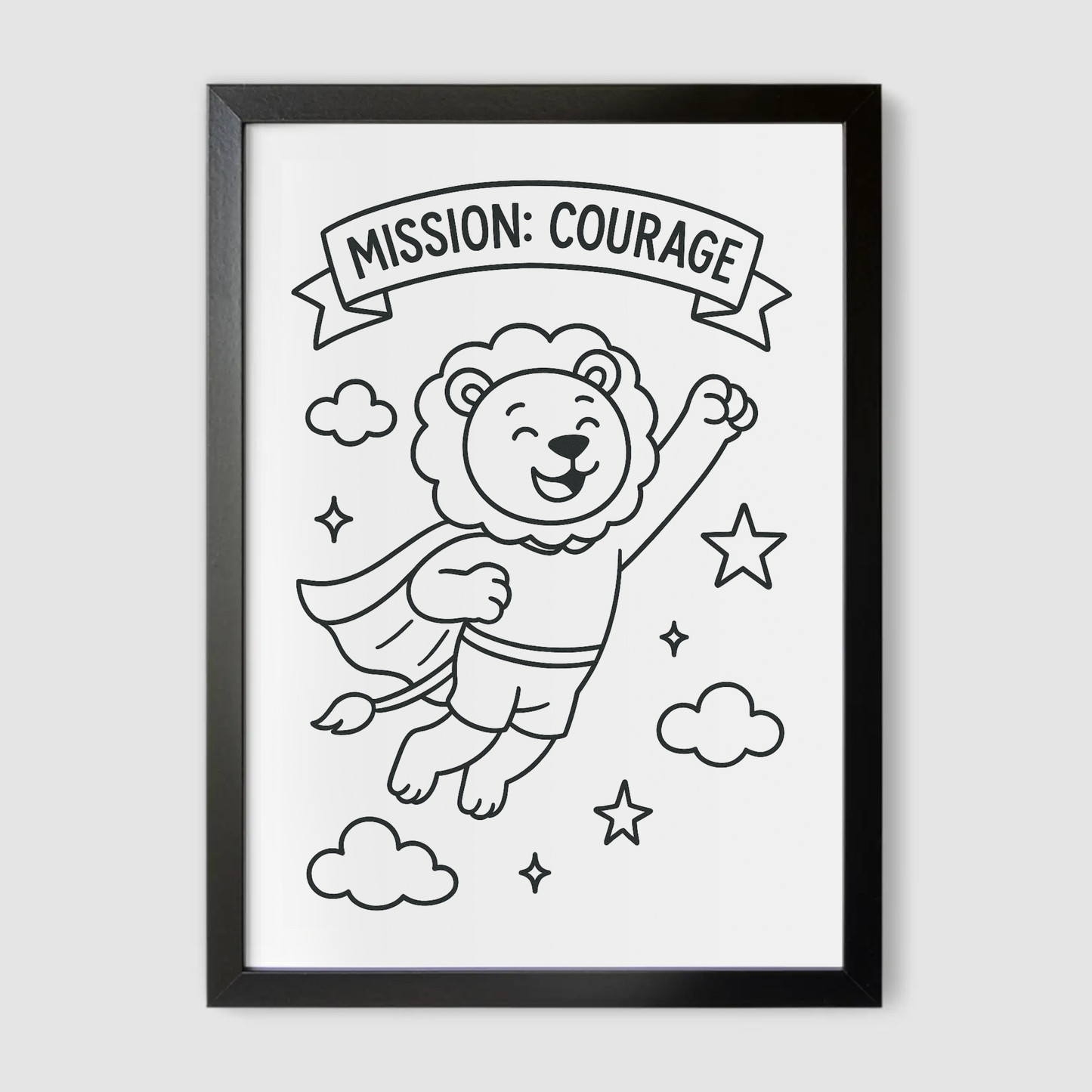 Superhero Lion Print - Superhero Collection