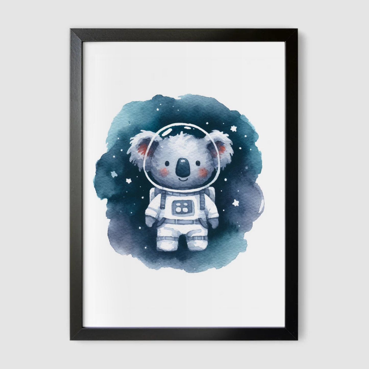 Koala Spaceman Print - Nursery Space Collection