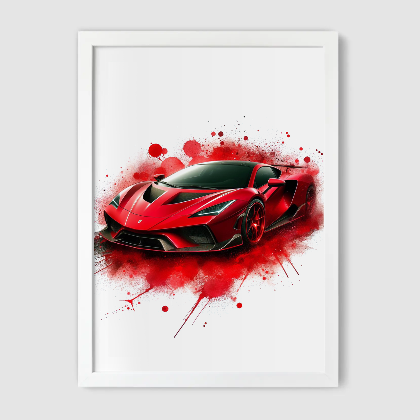 Red Supercar Print - Vehicles Collection