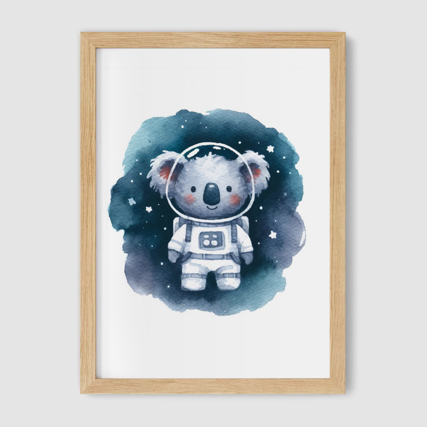 Koala Spaceman Print - Nursery Space Collection