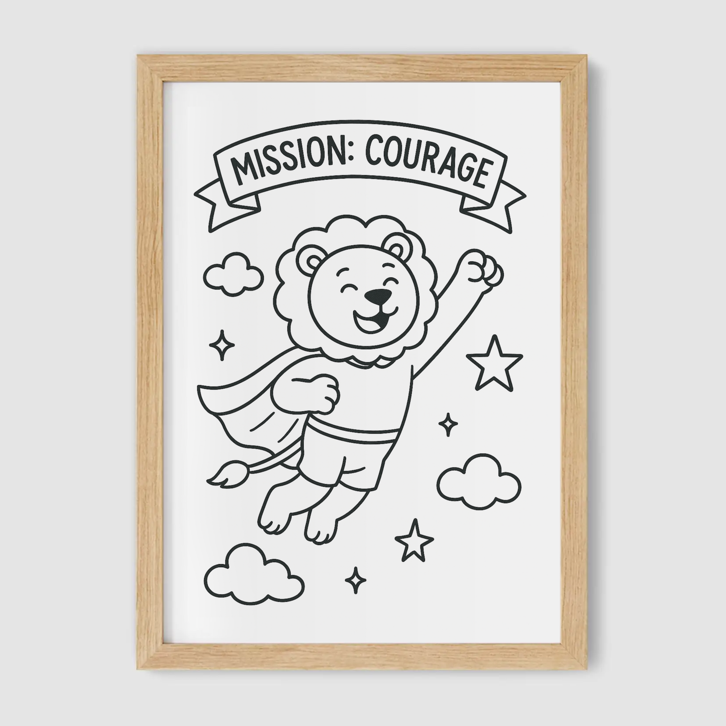 Superhero Lion Print - Superhero Collection