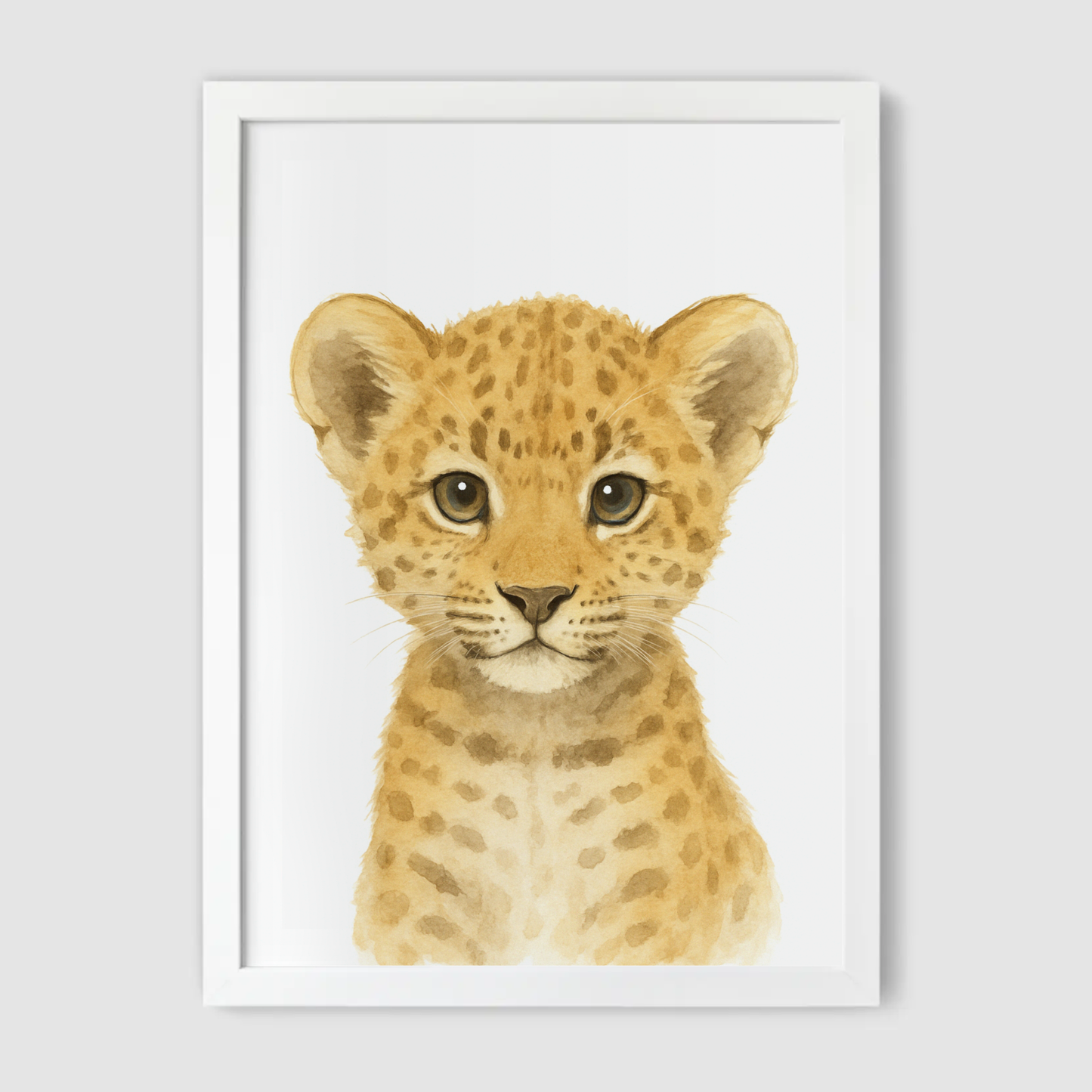Baby Leopard Nursery Print - Safari Animal Collection