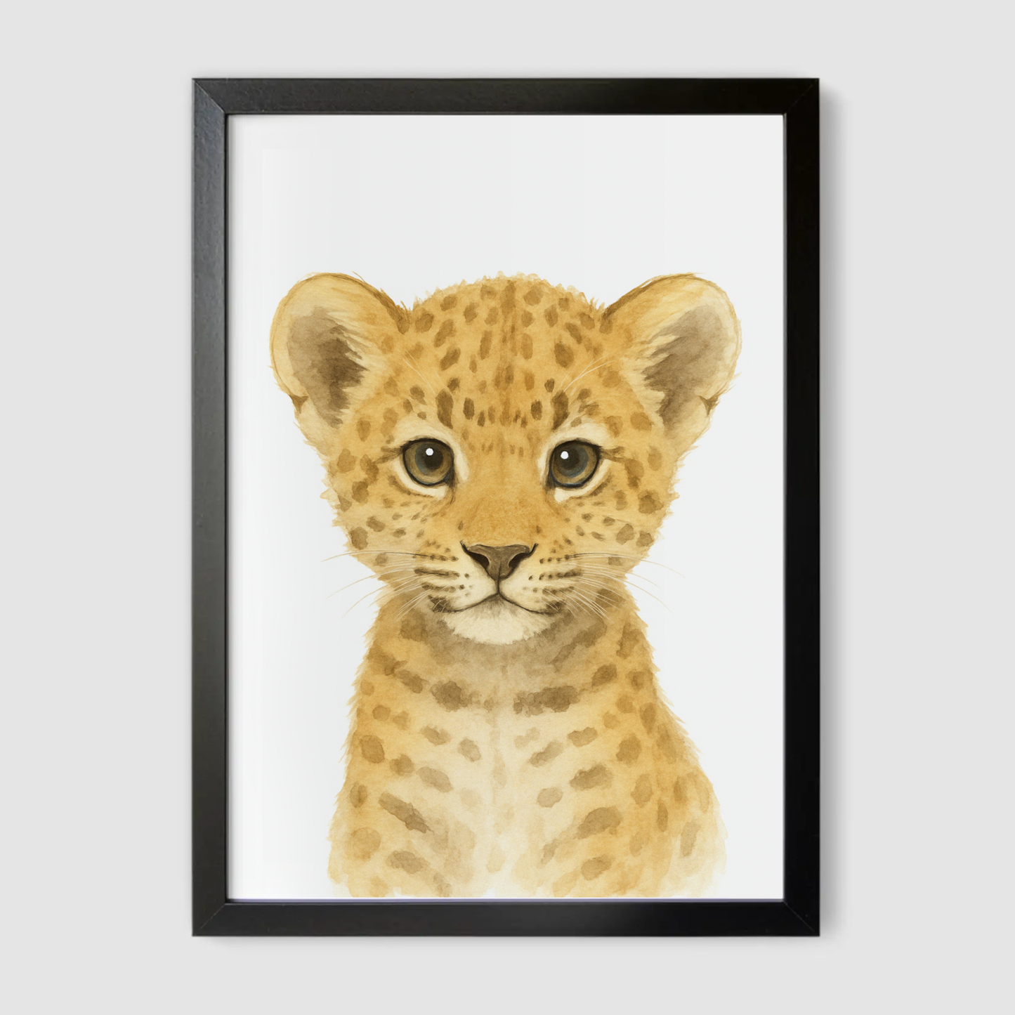 Baby Leopard Nursery Print - Safari Animal Collection