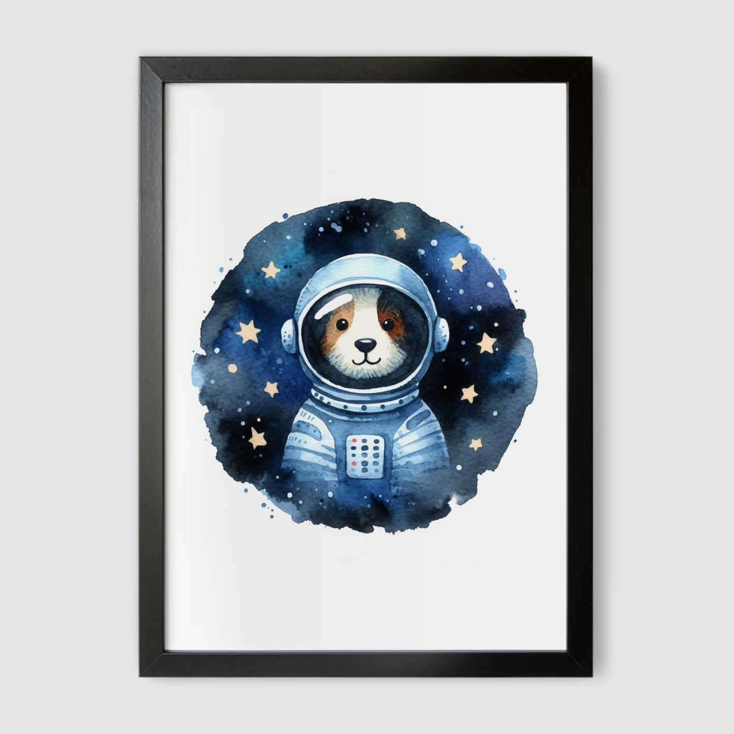 Beagle Spaceman Print - Nursery Space Collection
