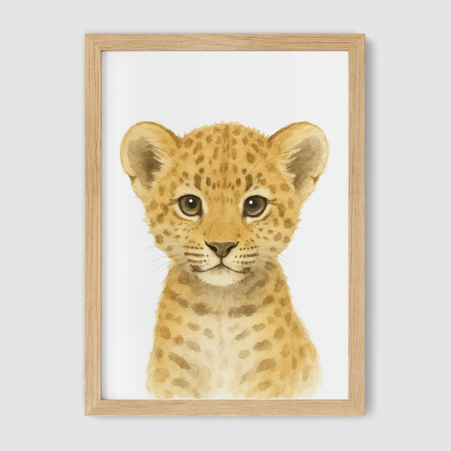 Baby Leopard Nursery Print - Safari Animal Collection