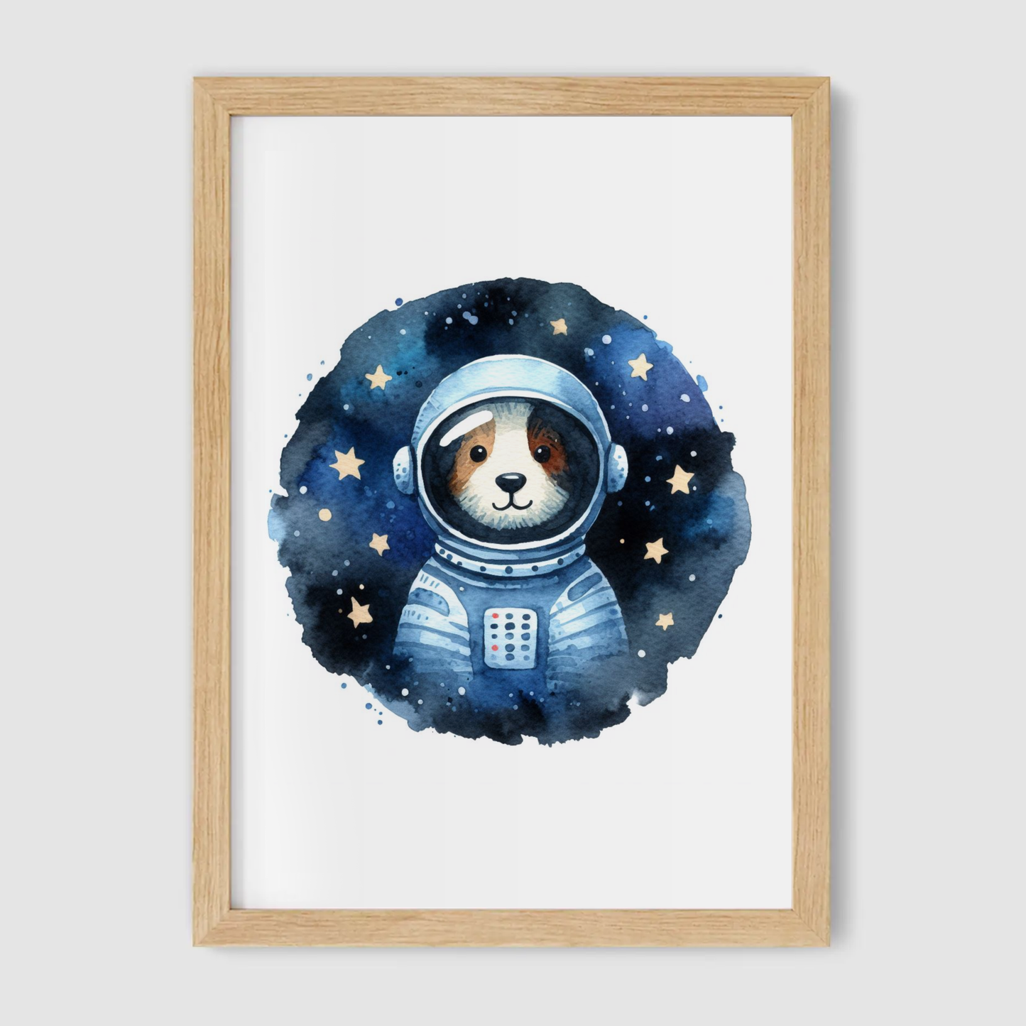 Beagle Spaceman Print - Nursery Space Collection