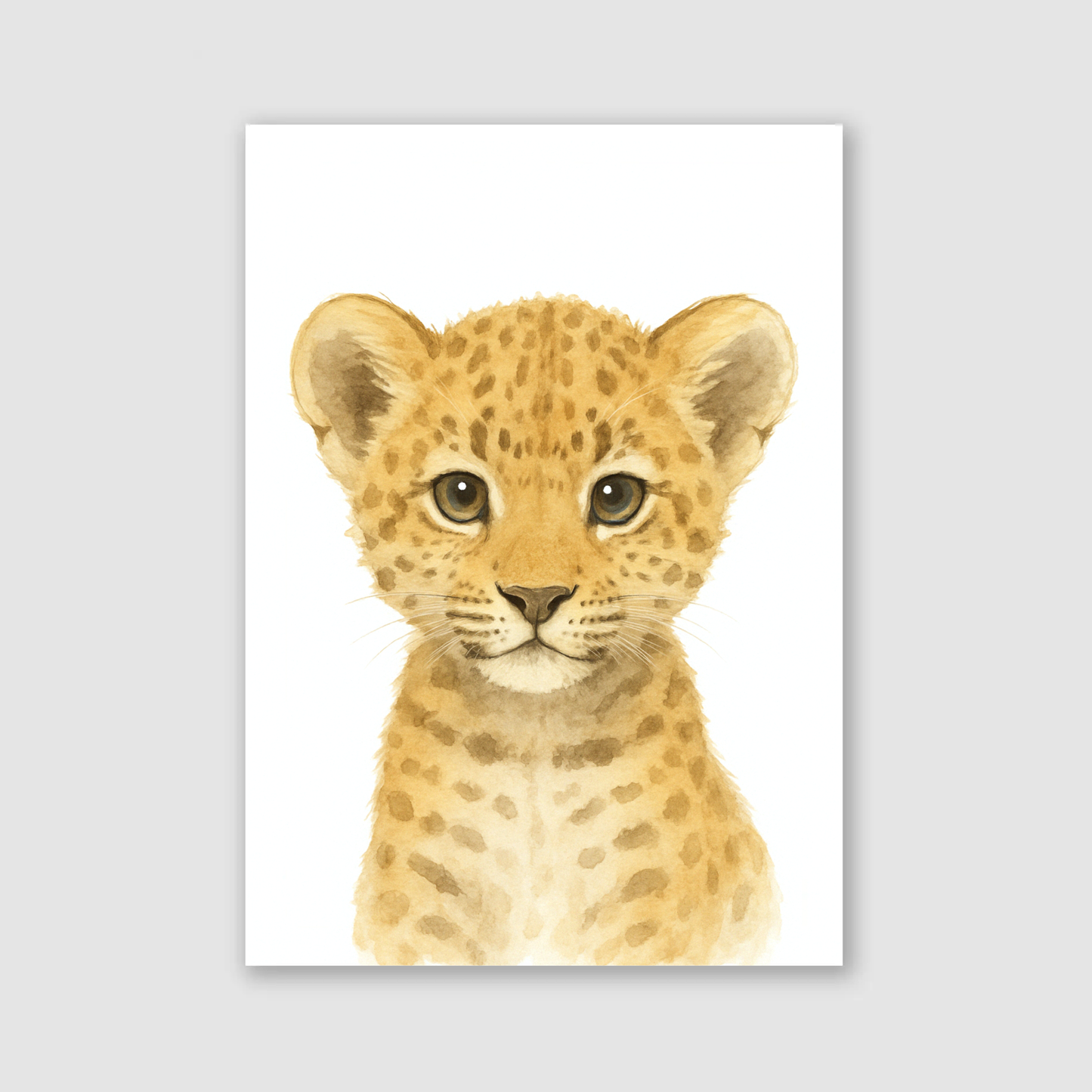 Baby Leopard Nursery Print - Safari Animal Collection