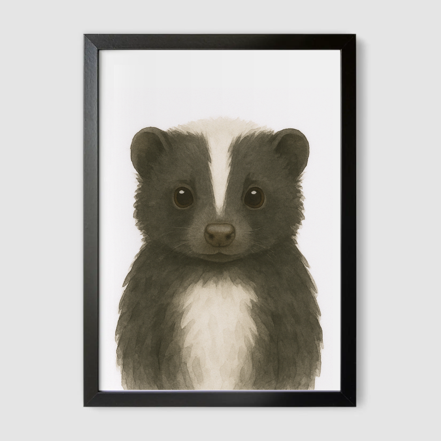 Baby Skunk Nursery Print - Woodland Animal Collection
