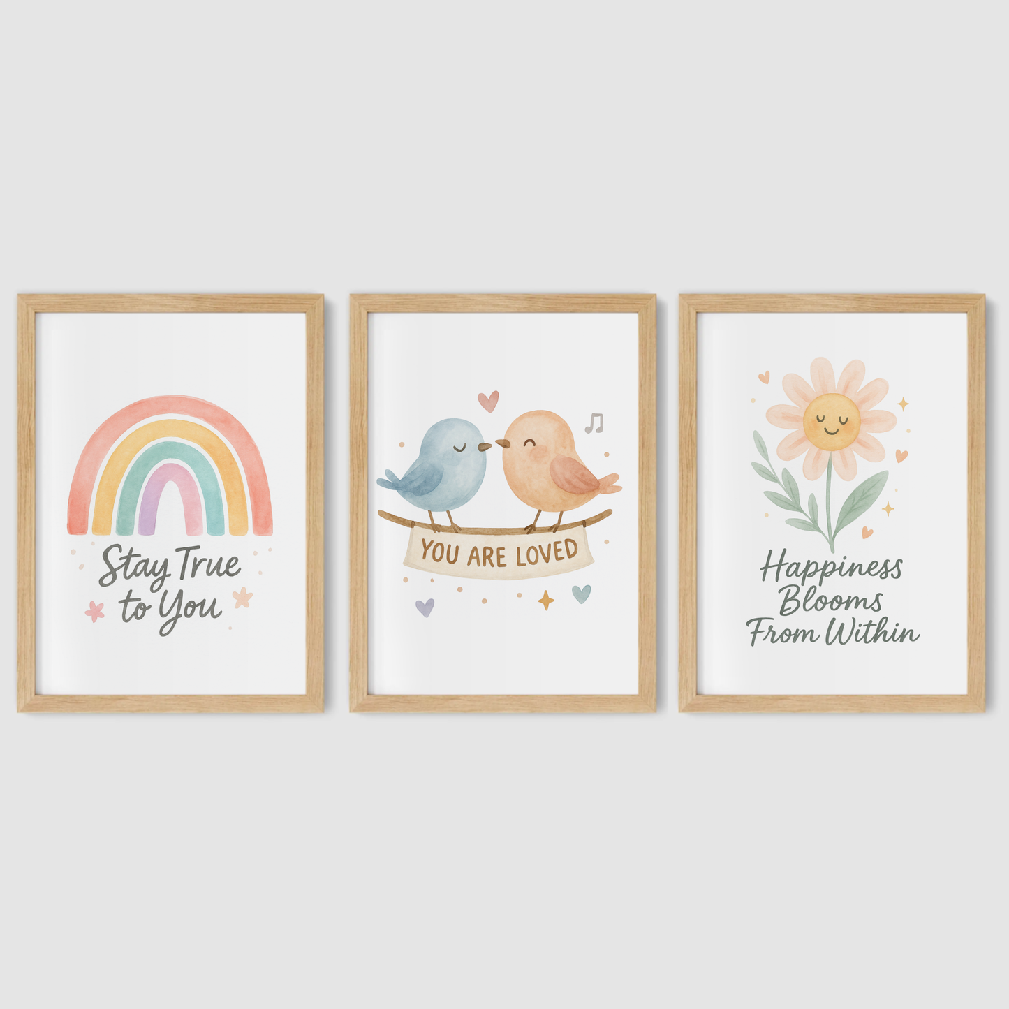Colourful Encouragement Print Set - Rainbow & Positivity Collection Set of 3