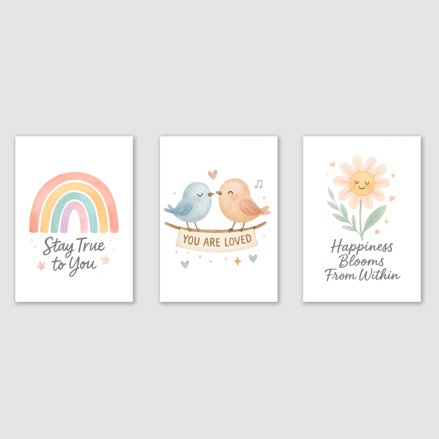 Colourful Encouragement Print Set - Rainbow & Positivity Collection Set of 3