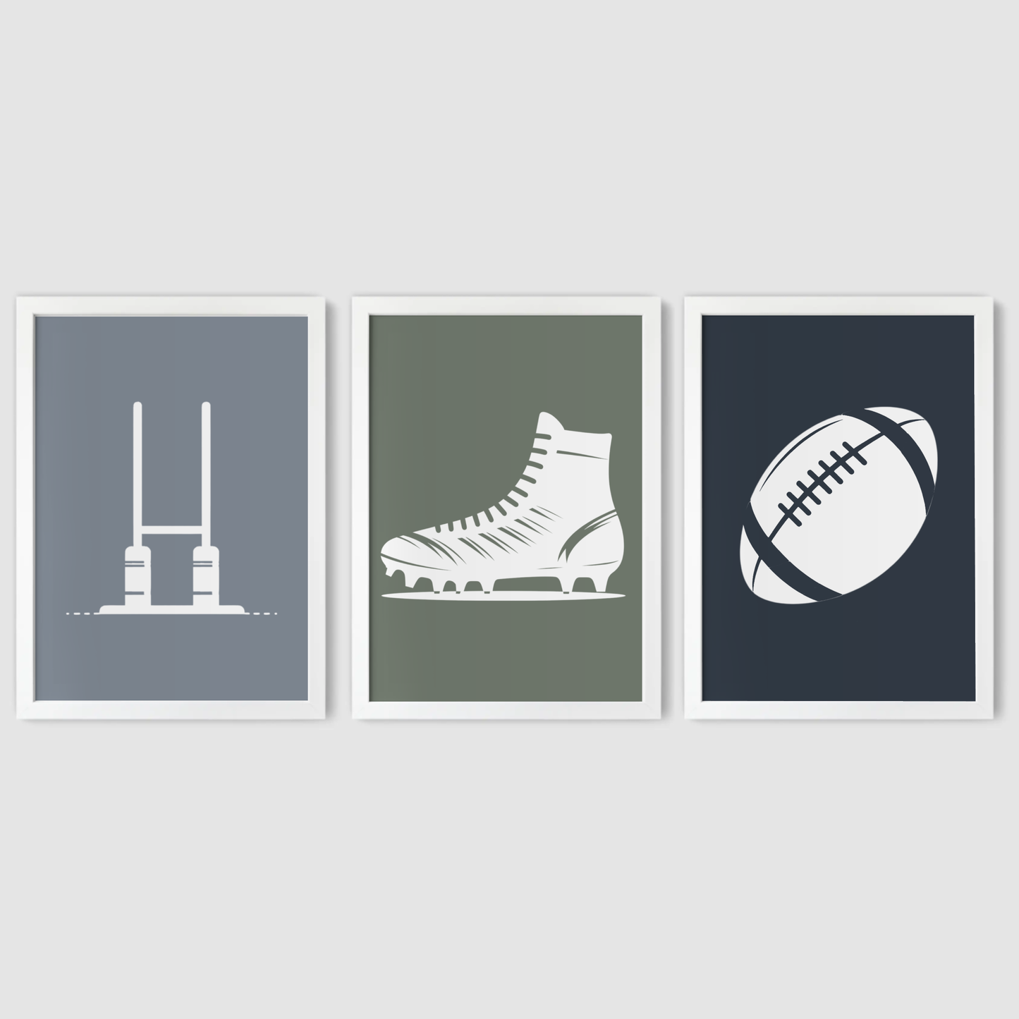 2D Rugby Print Set - Rugby Collection Set of 3
