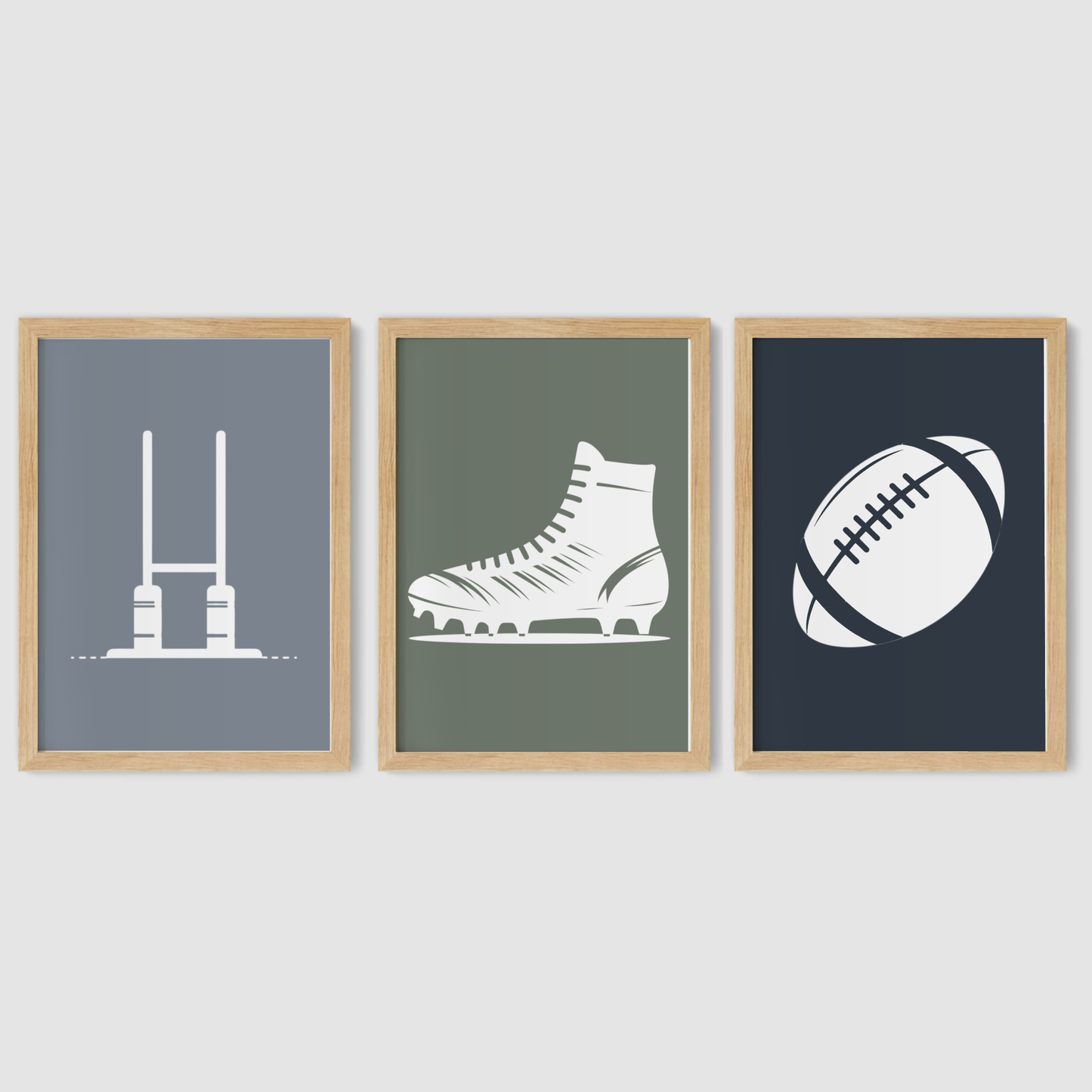 2D Rugby Print Set - Rugby Collection Set of 3