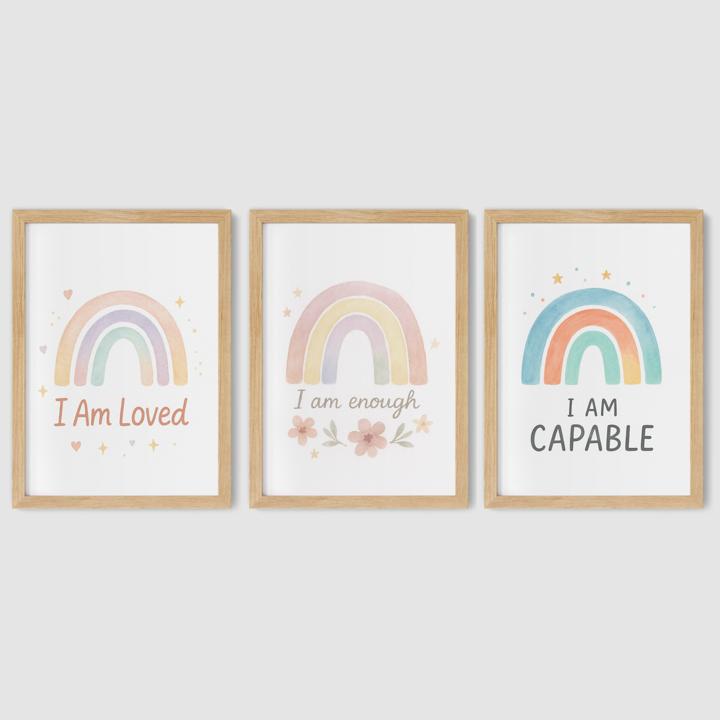 Affirmation Arches Print Set - Rainbow & Positivity Collection Set of 3