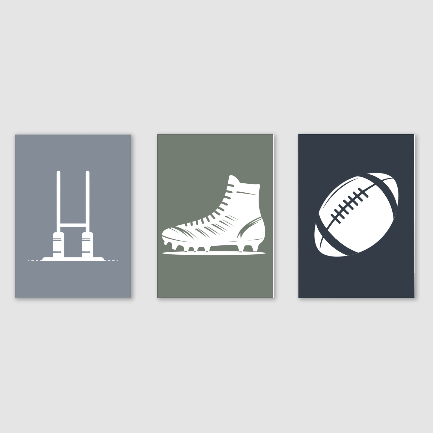2D Rugby Print Set - Rugby Collection Set of 3