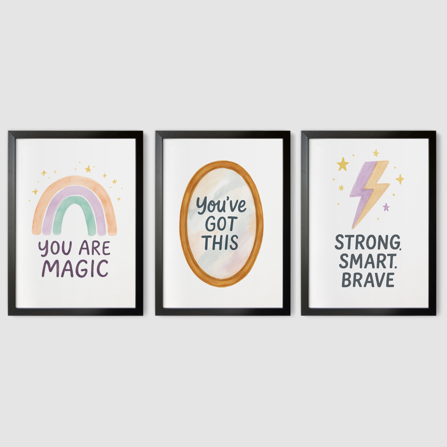 Confidence Boosters Print Set - Rainbow & Positivity Collection Set of 3
