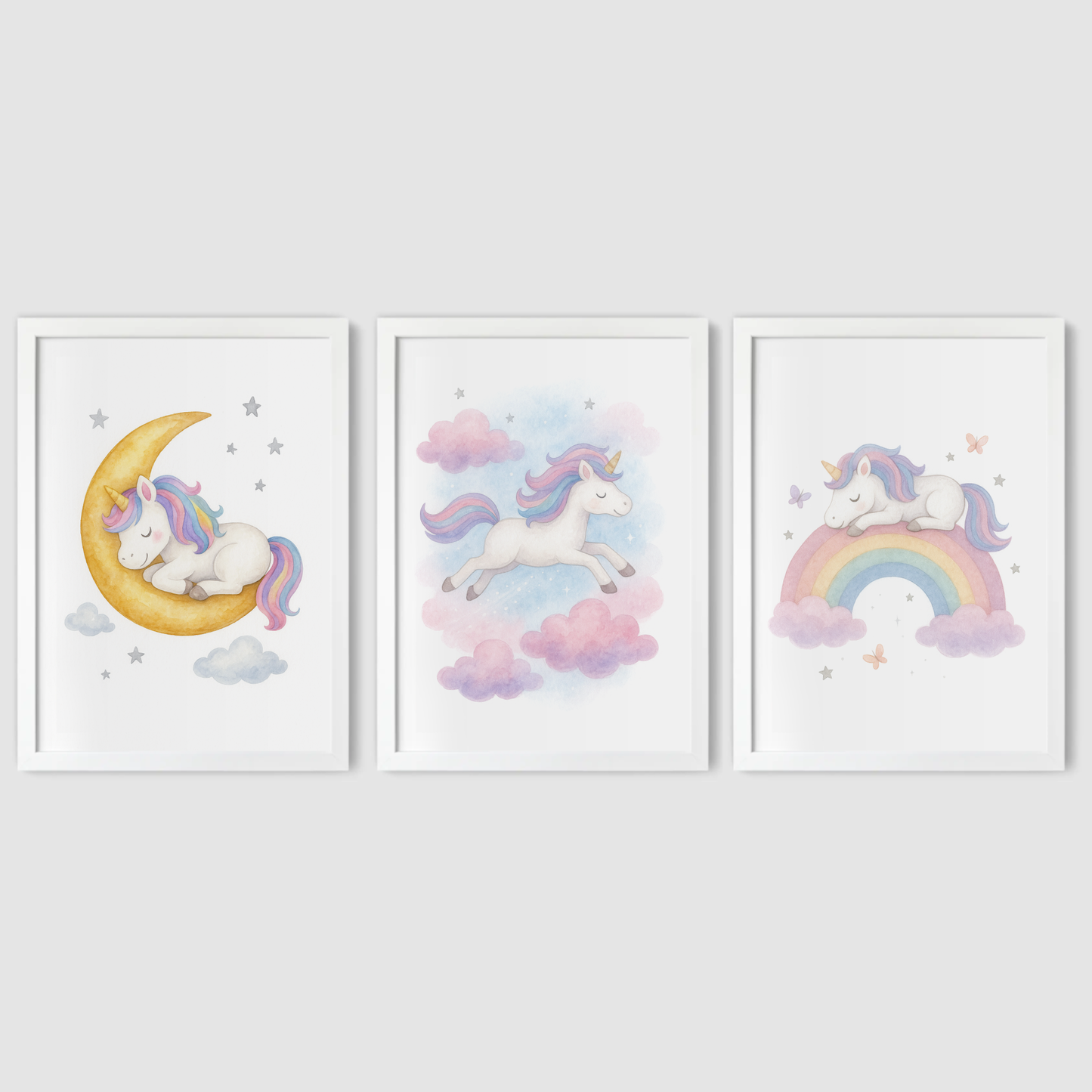 Dreamy Unicorn Adventures Print Set - Unicorns Collection Set of 3
