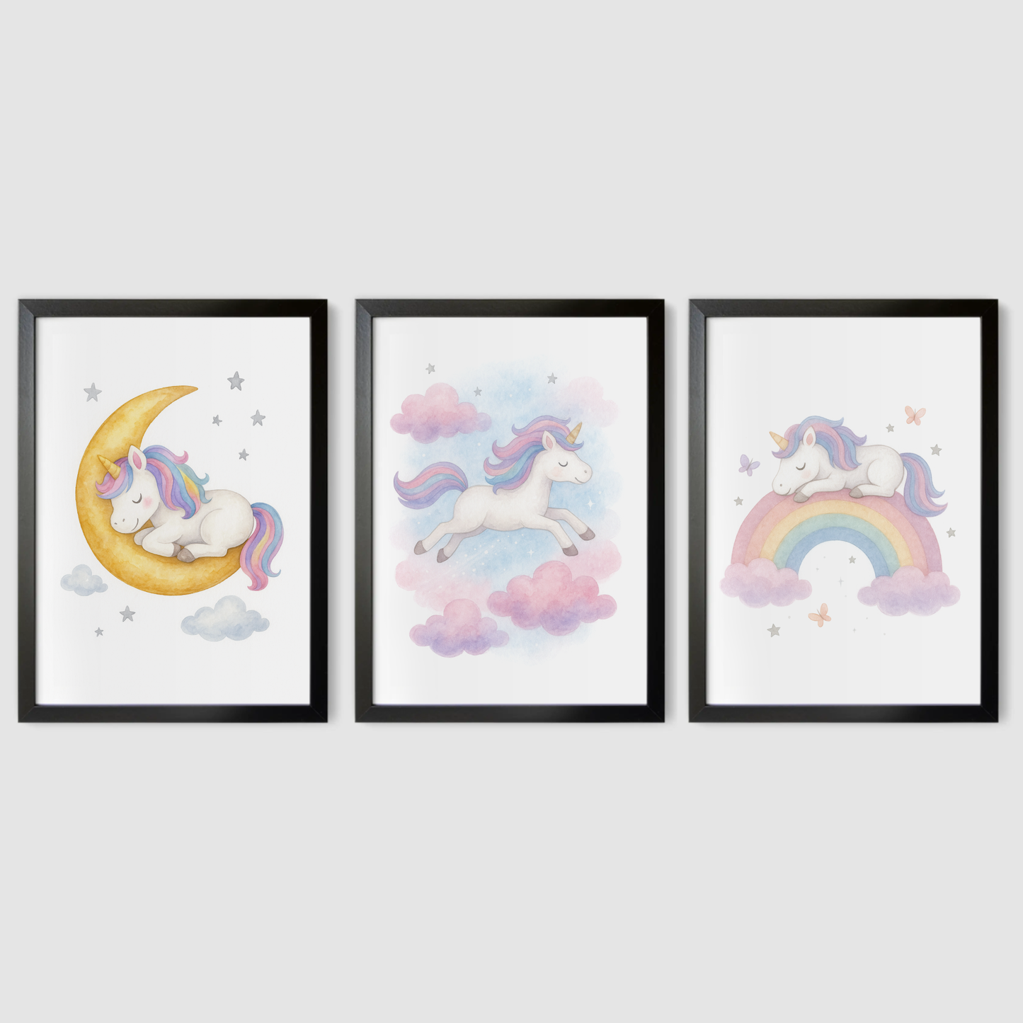Dreamy Unicorn Adventures Print Set - Unicorns Collection Set of 3