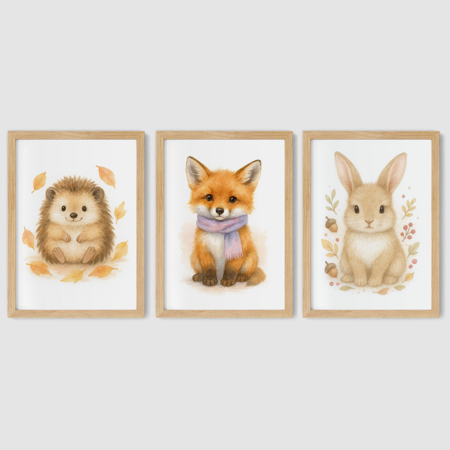 Woodland Cuties Print Set - Cute Pets Collection Set of 3