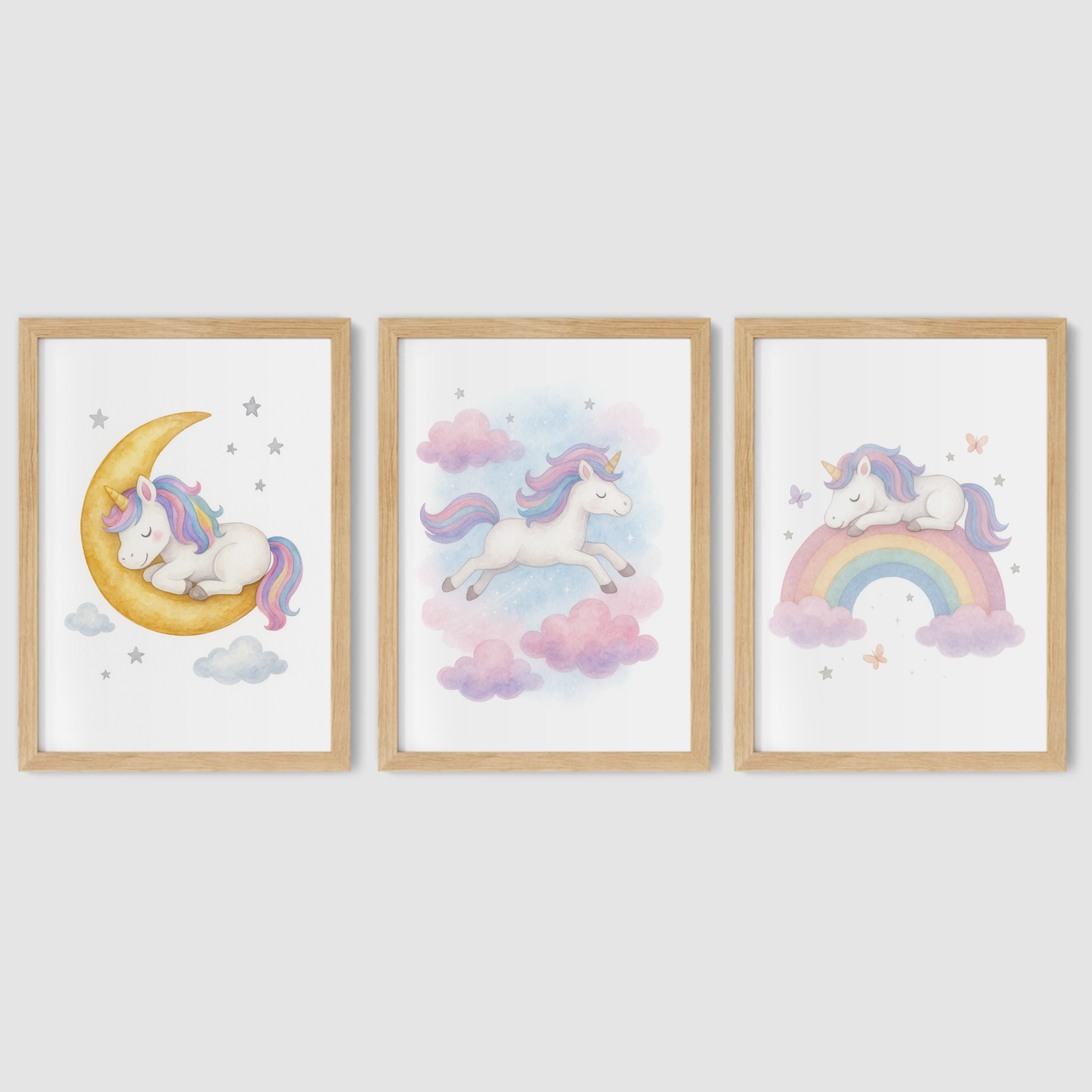 Dreamy Unicorn Adventures Print Set - Unicorns Collection Set of 3