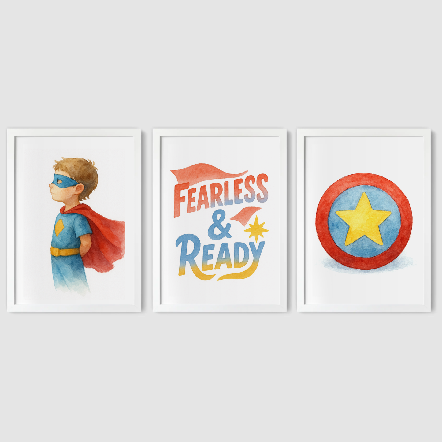 Fearless & Ready Print Set - Superhero Collection Set of 3