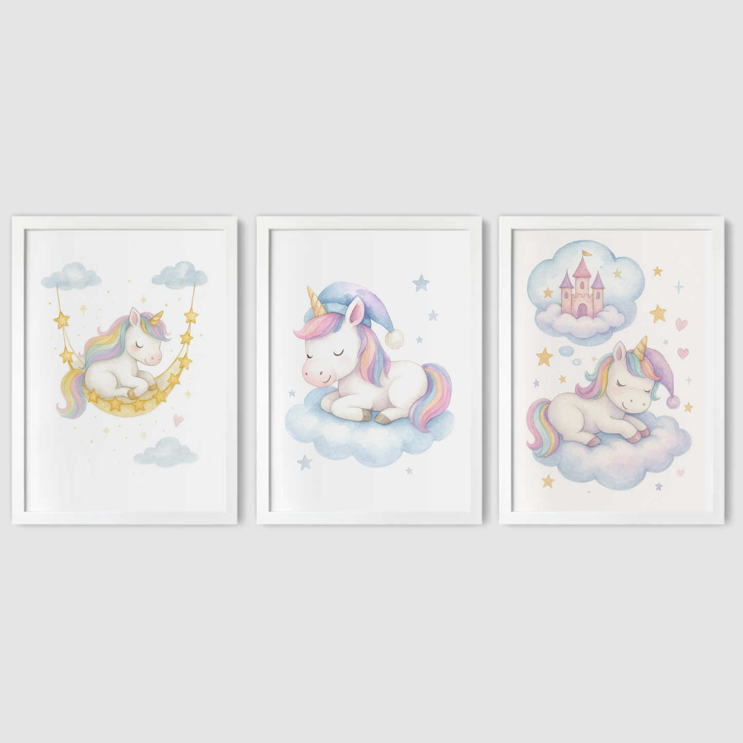 Starlight Slumber Unicorn Print Set - Unicorns Collection Set of 3