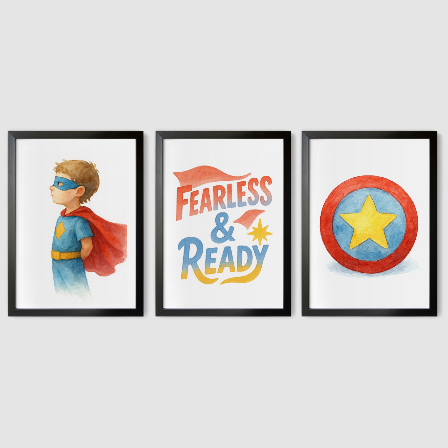 Fearless & Ready Print Set - Superhero Collection Set of 3