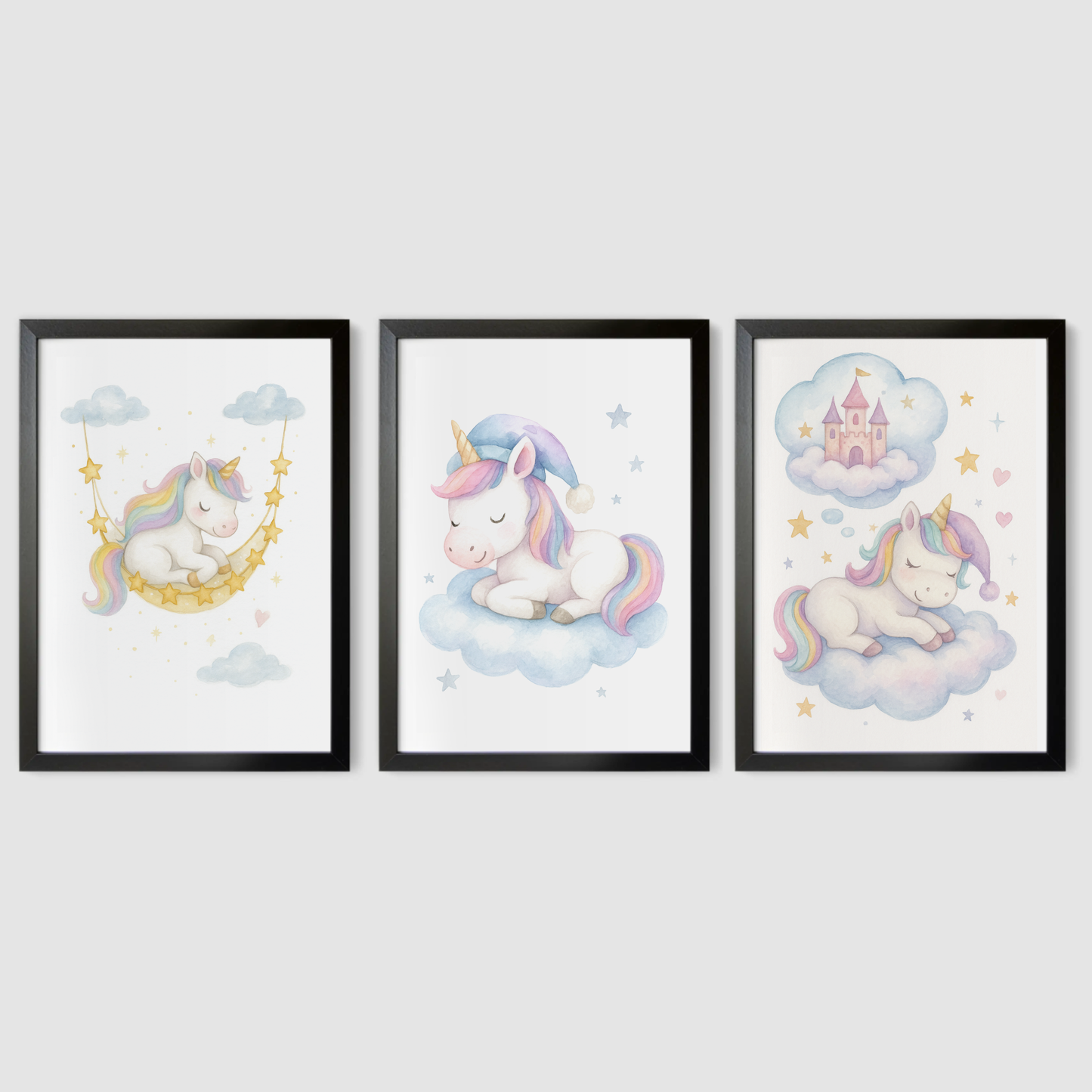 Starlight Slumber Unicorn Print Set - Unicorns Collection Set of 3