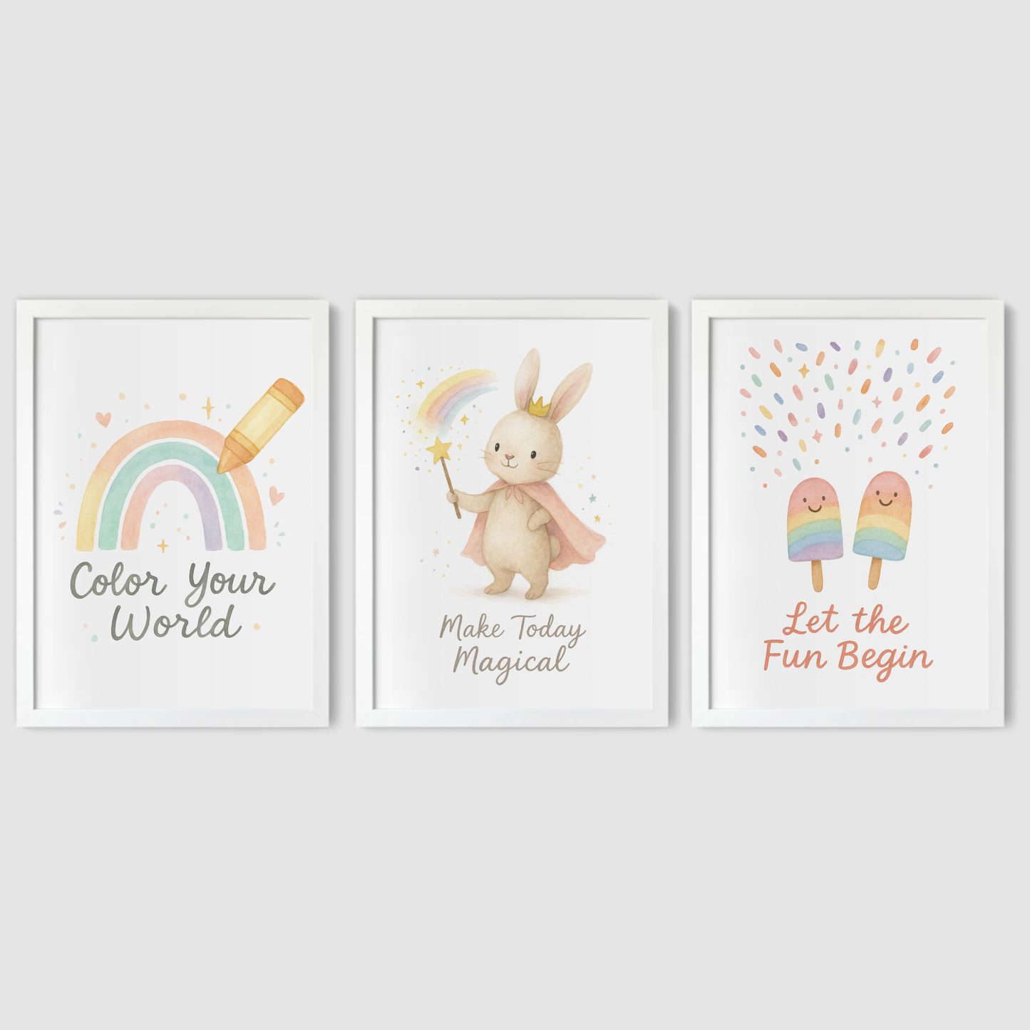 Playful Positivity Print Set - Rainbow & Positivity Collection Set of 3