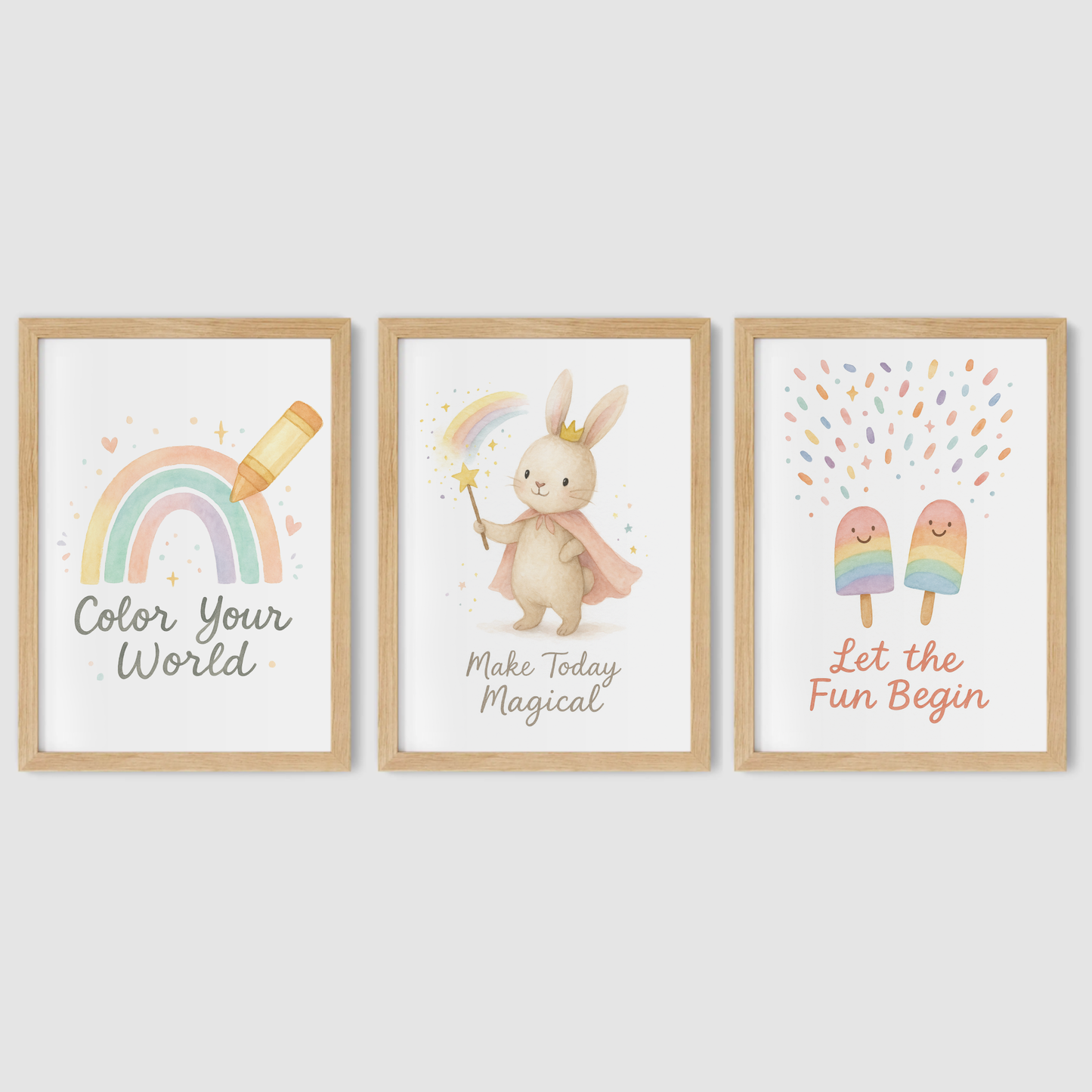Playful Positivity Print Set - Rainbow & Positivity Collection Set of 3