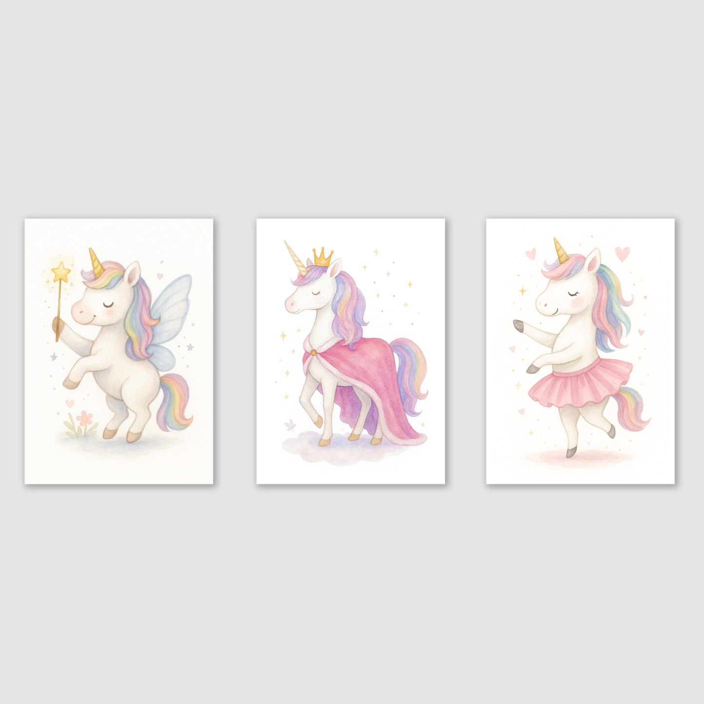 Magical Dress Up Print Set - Unicorns Collection Set of 3