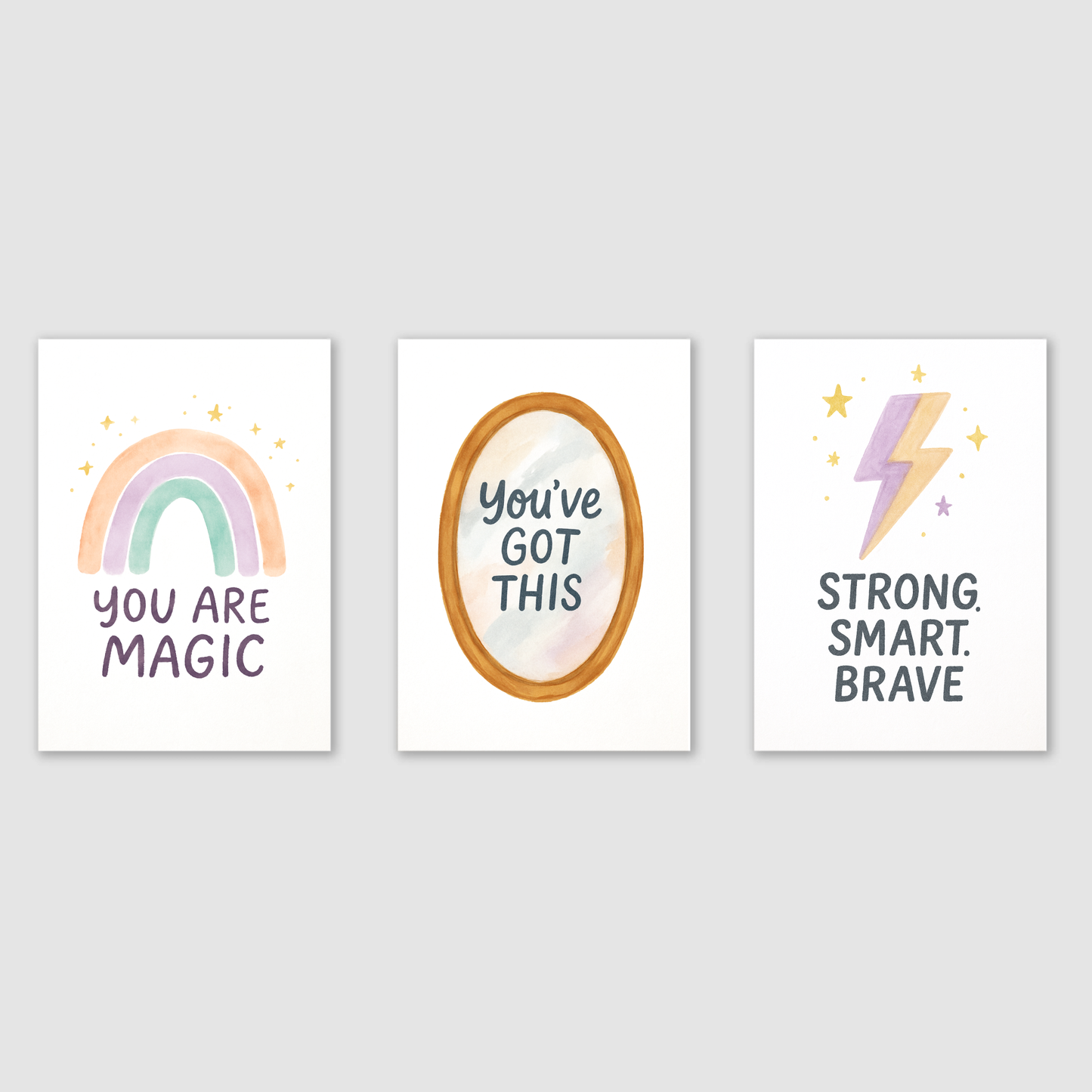 Confidence Boosters Print Set - Rainbow & Positivity Collection Set of 3