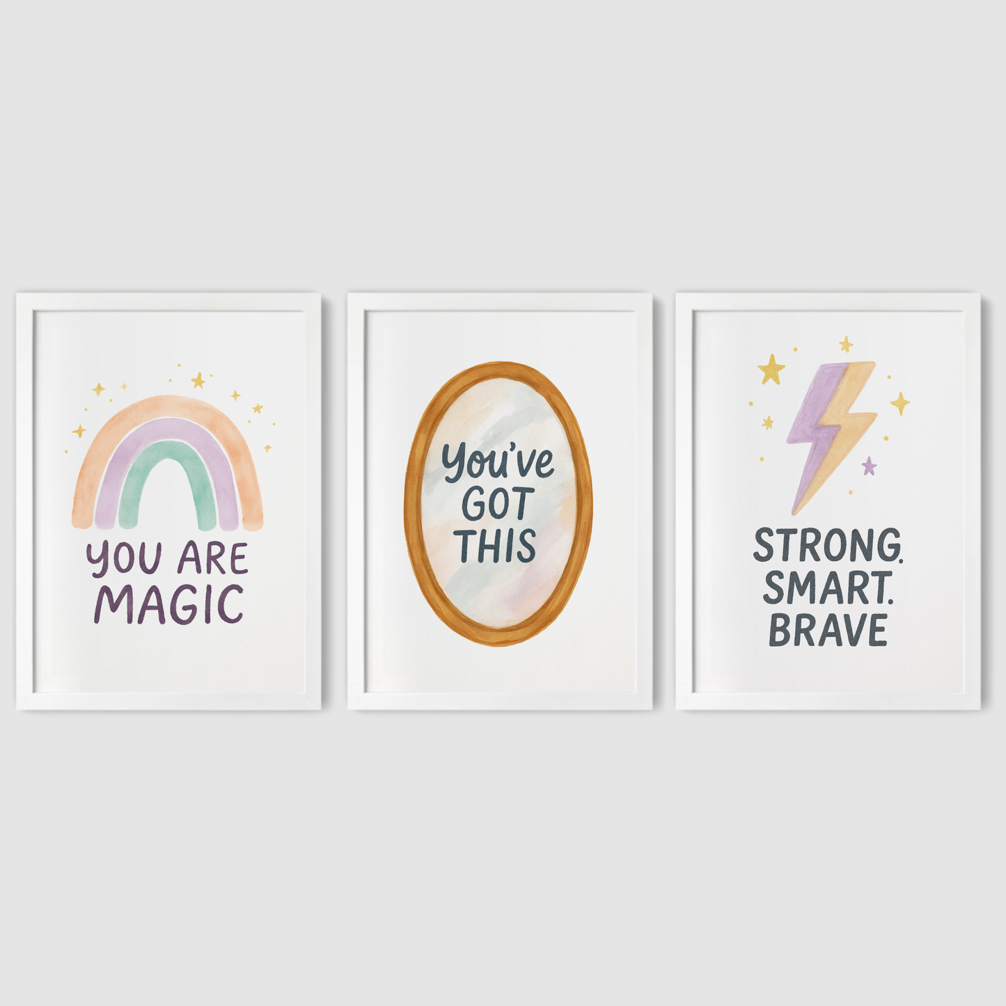 Confidence Boosters Print Set - Rainbow & Positivity Collection Set of 3