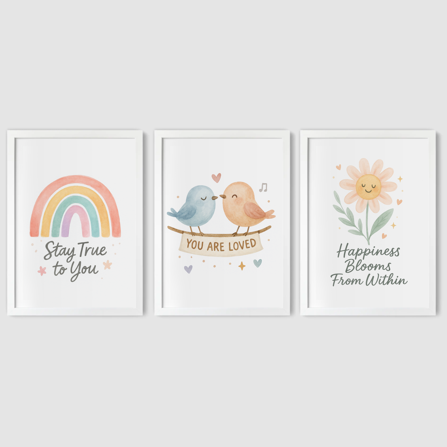 Colourful Encouragement Print Set - Rainbow & Positivity Collection Set of 3