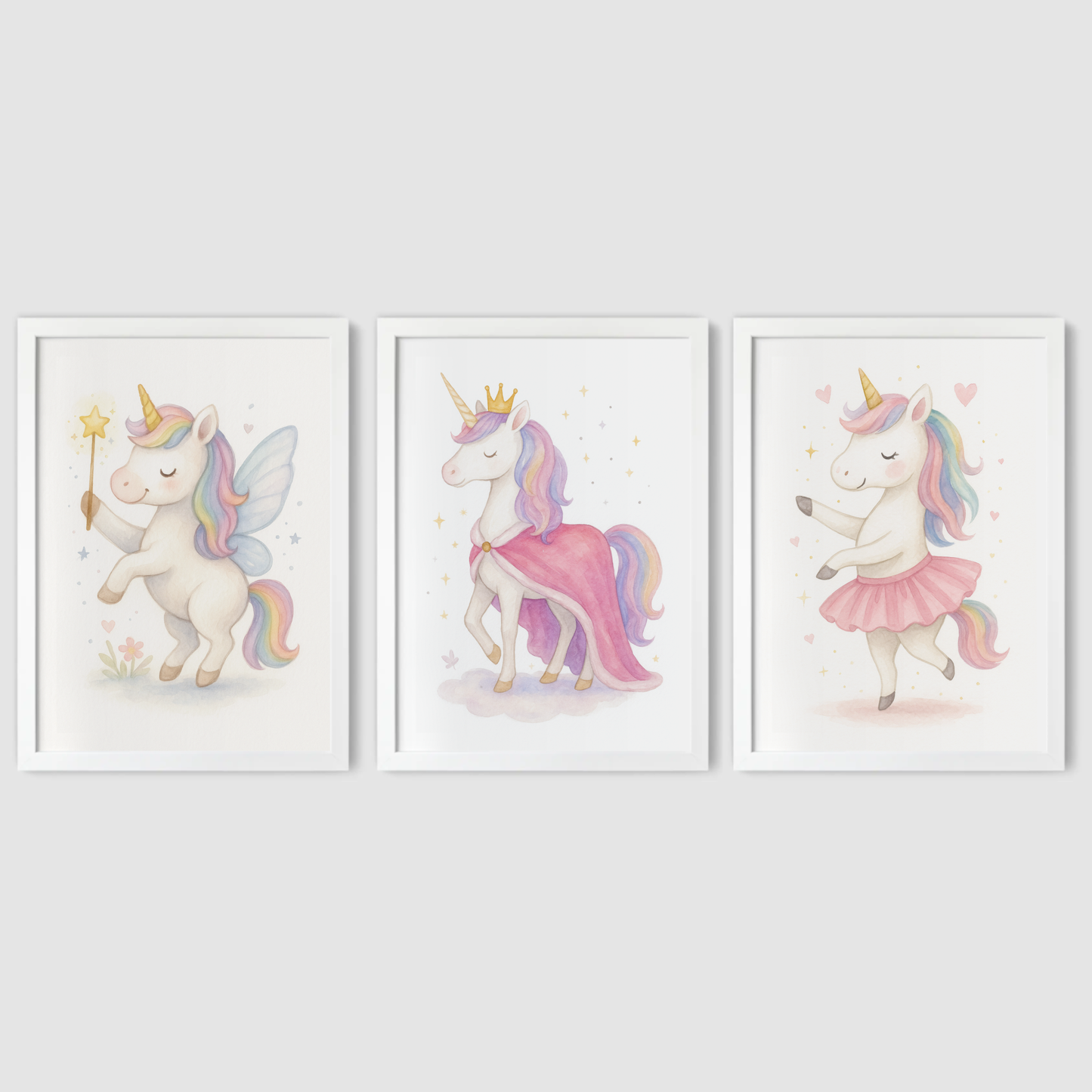 Magical Dress Up Print Set - Unicorns Collection Set of 3