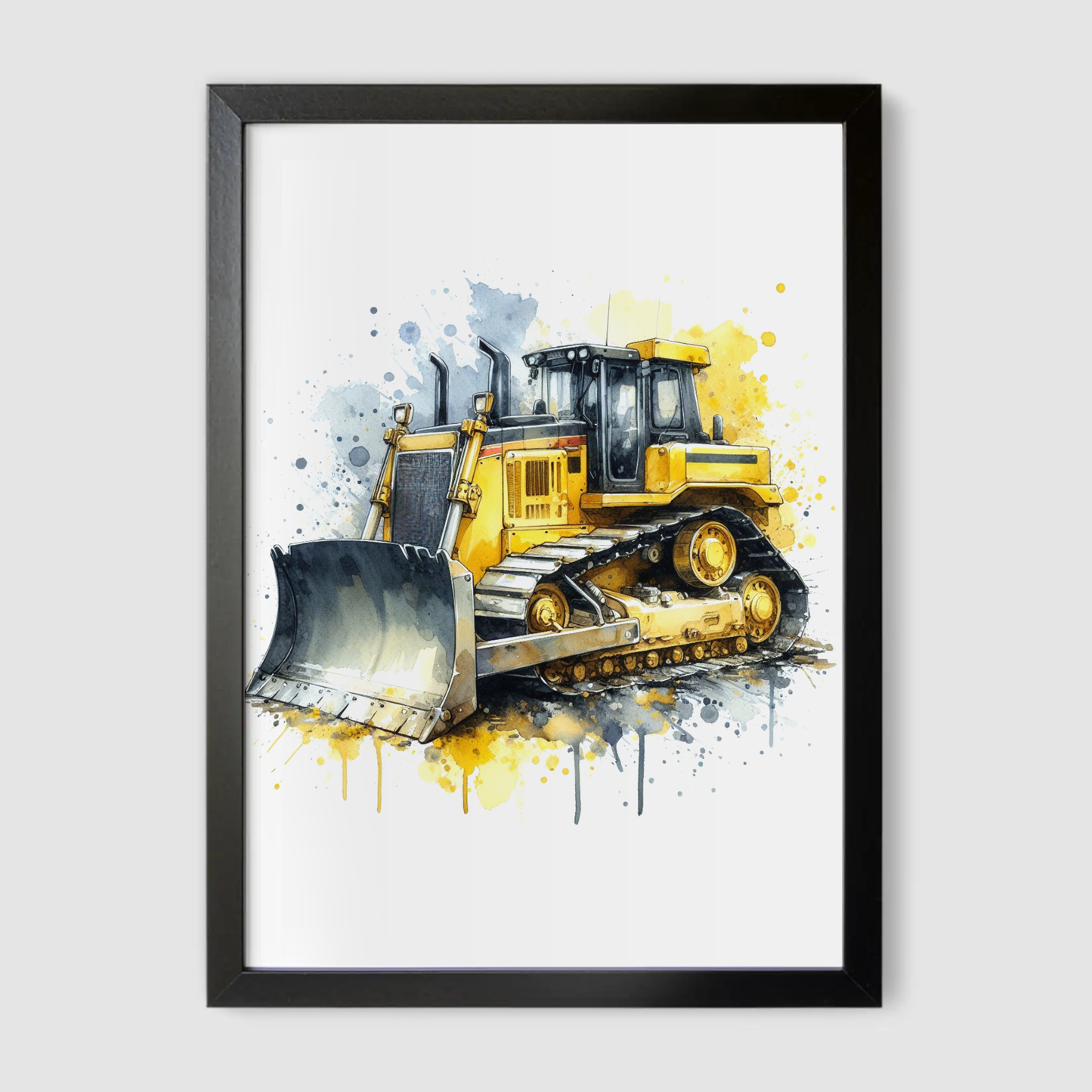 Yellow Bulldozer Print - Construction Collection